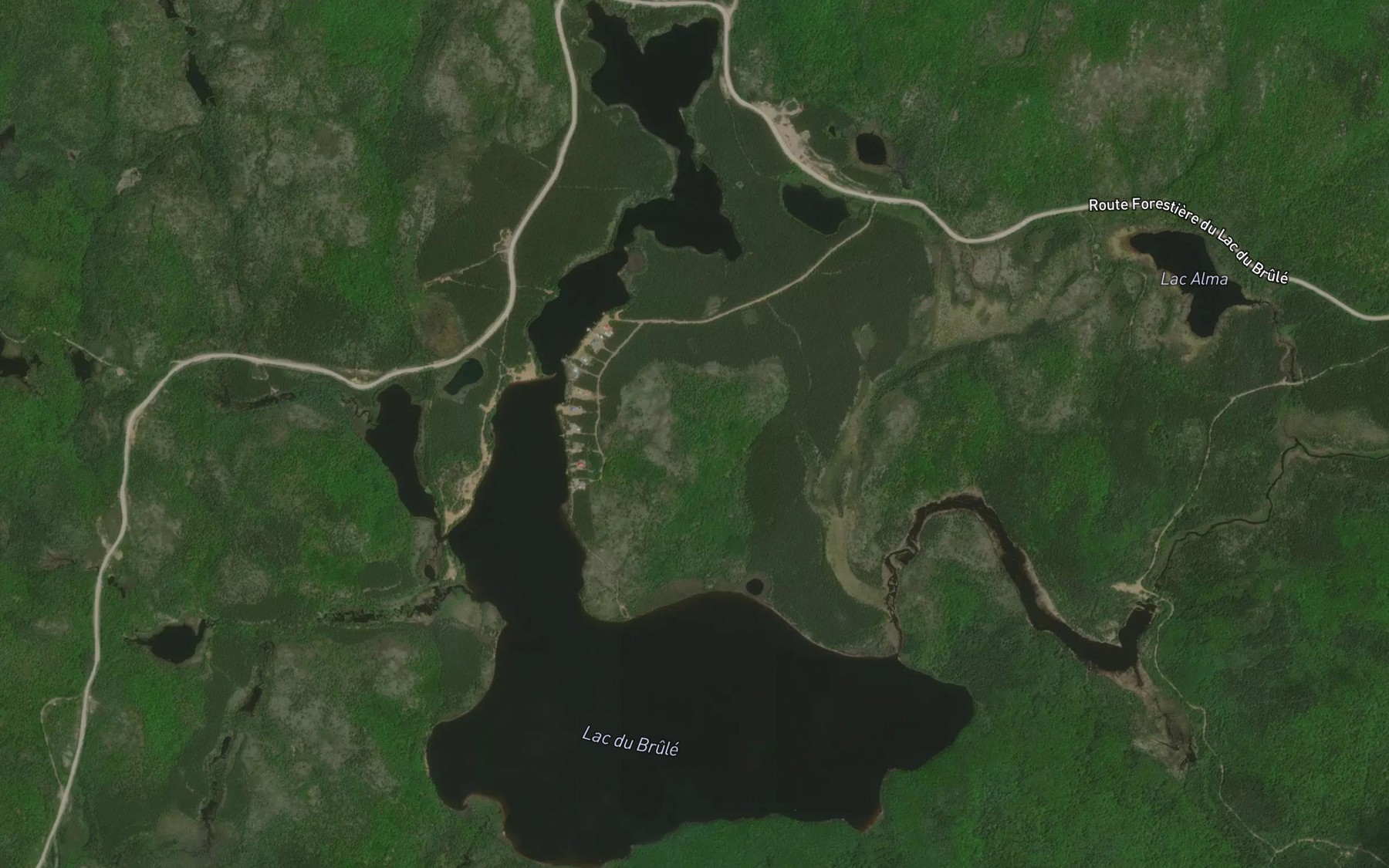 Satellite map of the Lac du Brule