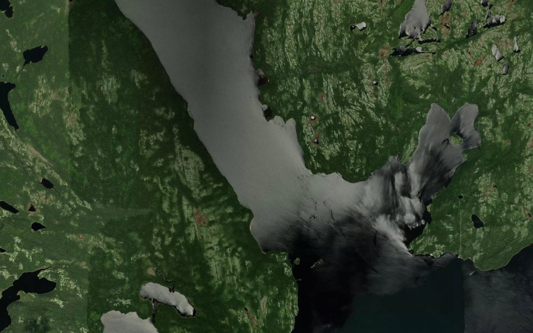 Satellite map of the Lac D'Auteuil