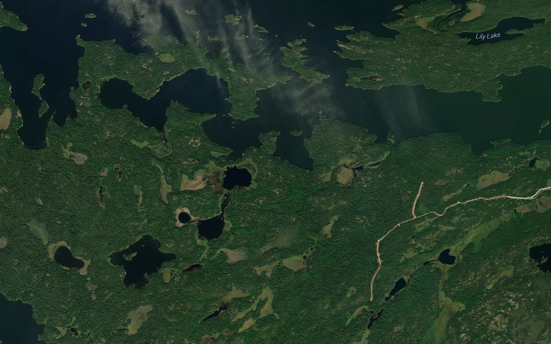 Satellite map of the Desbiens Creek