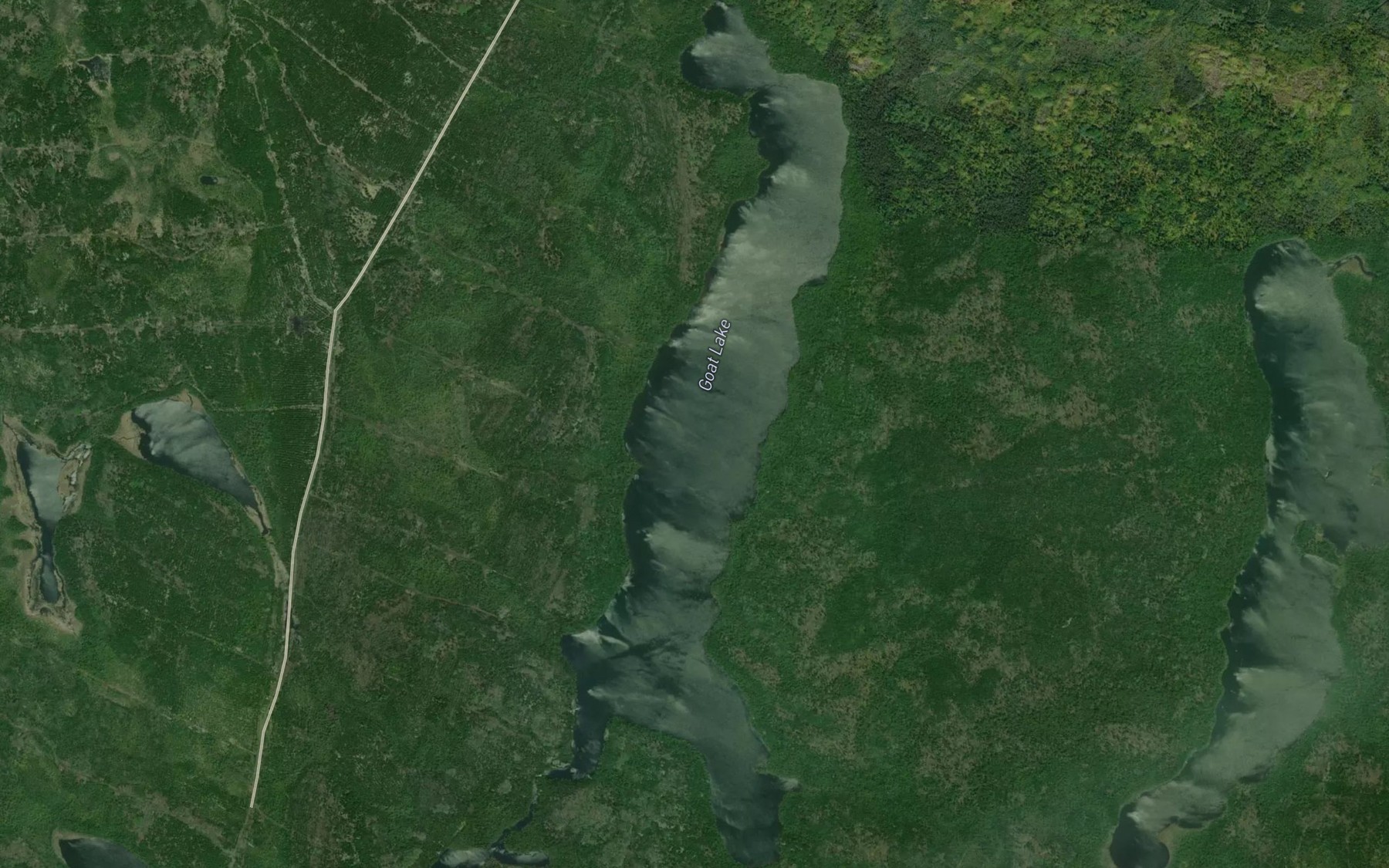 Satellite map of the Goat Lake