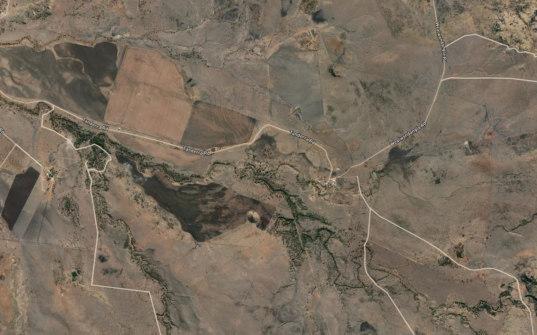 Satellite map of the Teatree Creek