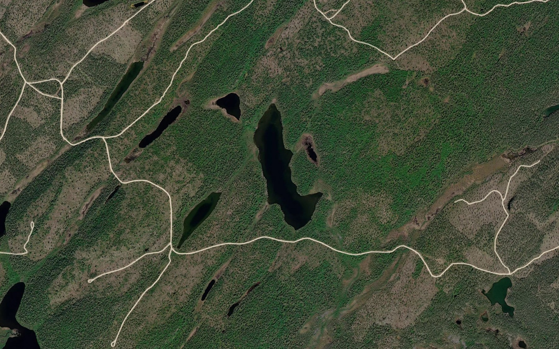Satellite map of the Ahvenjarvi