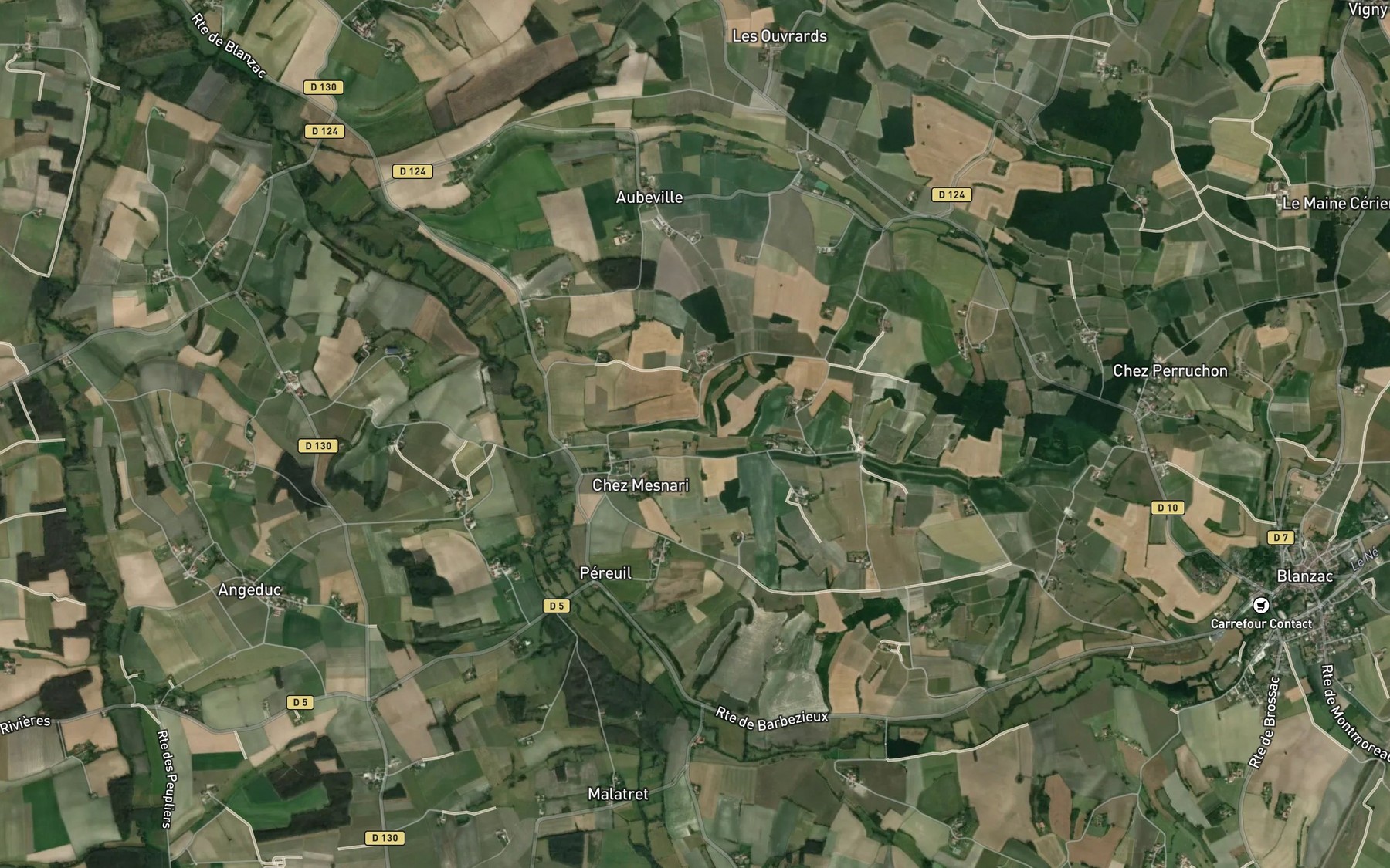 Satellite map of the Arce