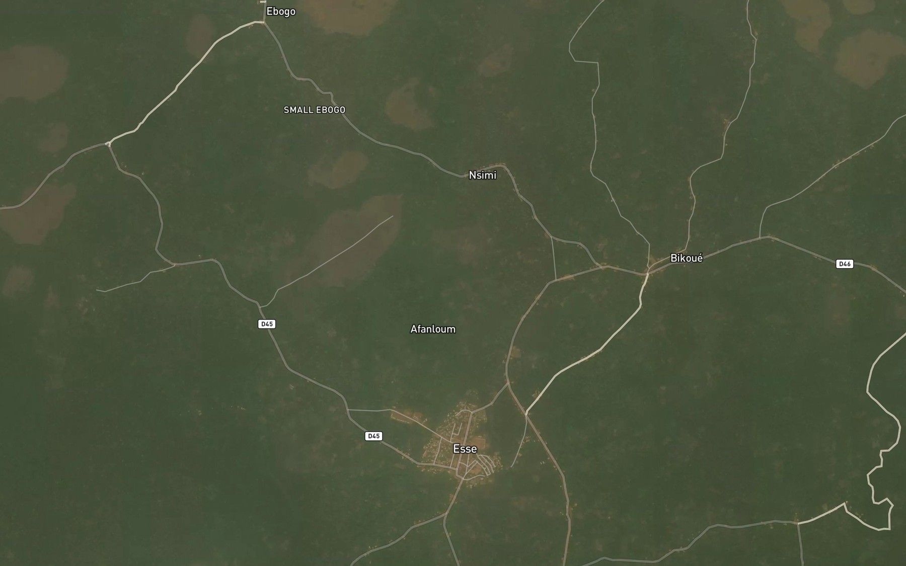 Satellite map of the Ndose