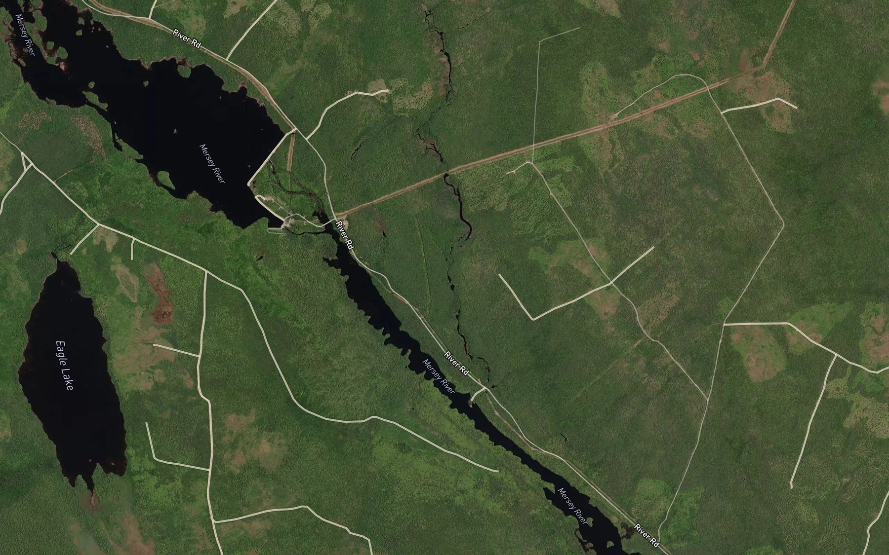 Satellite map of the Mortons Brook
