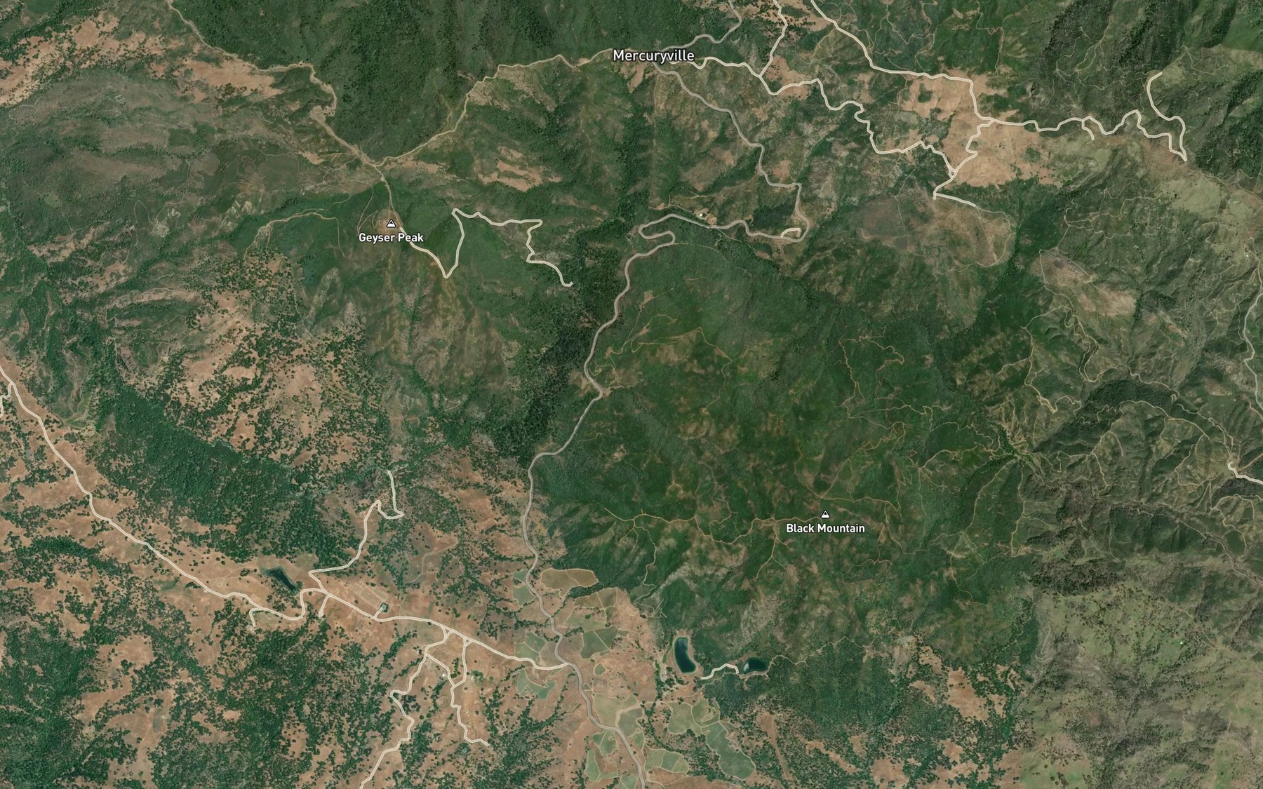 Satellite map of the Cold Springs