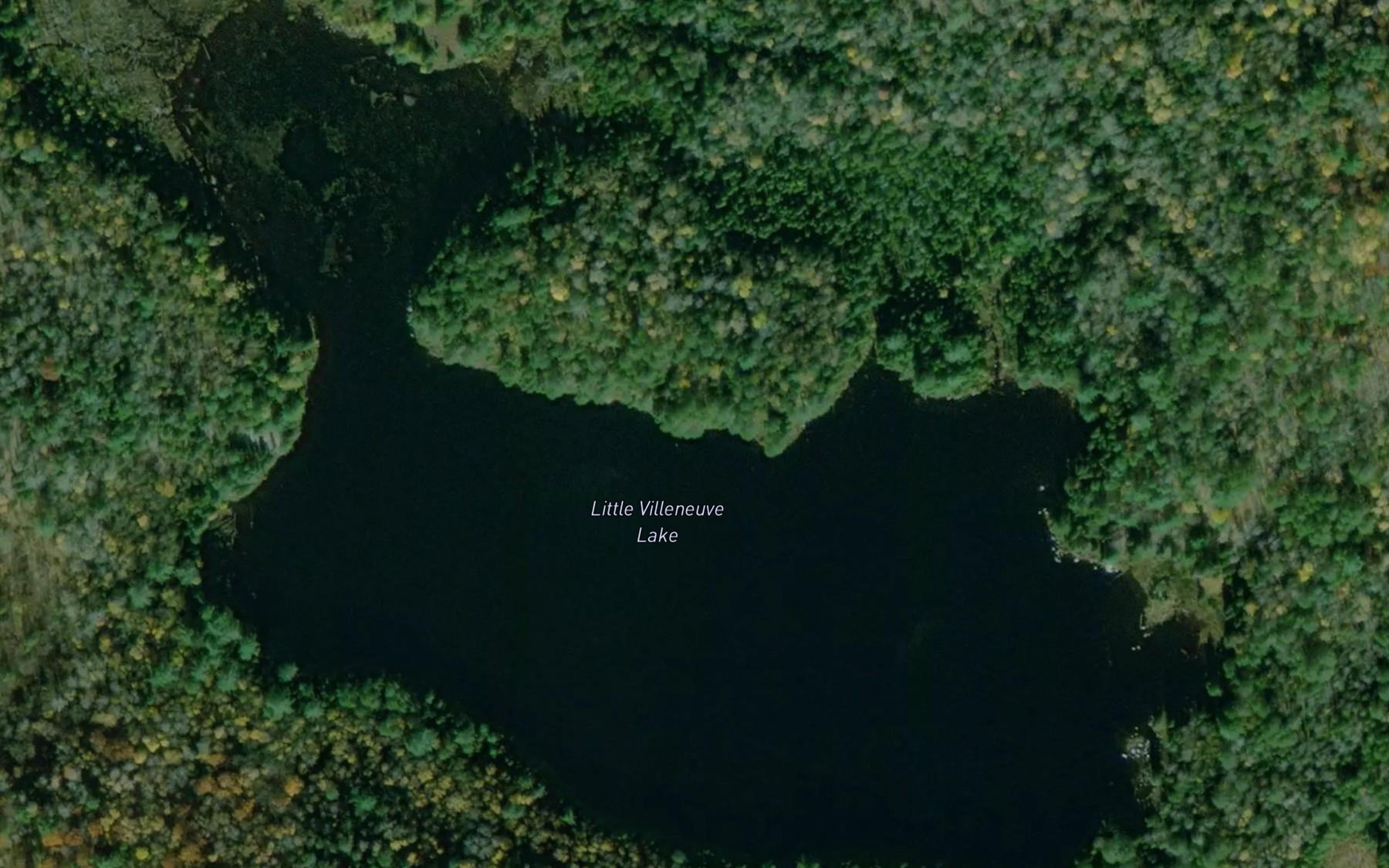 Satellite map of the Little Villeneuve Lake