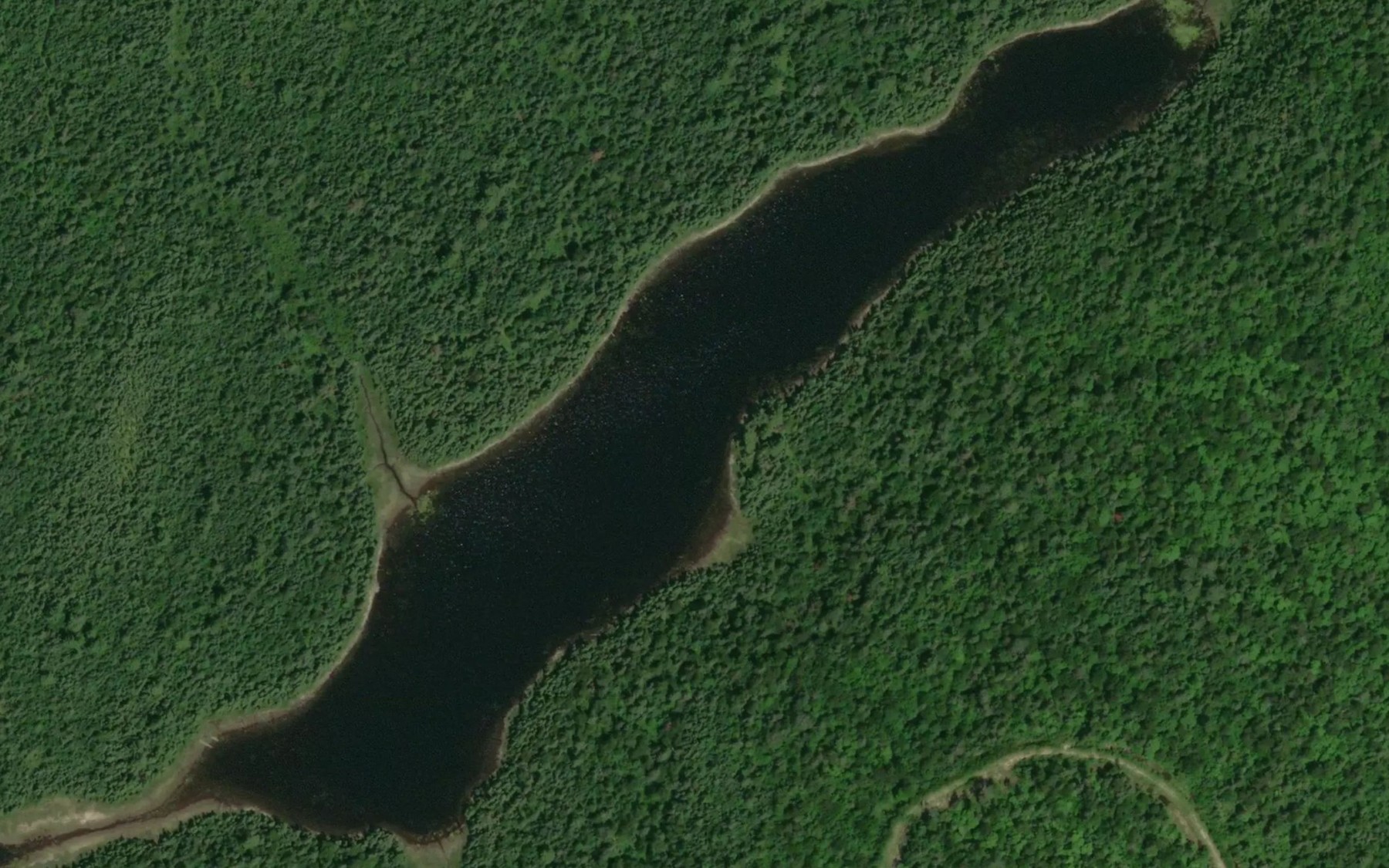 Satellite map of the Lac Charland