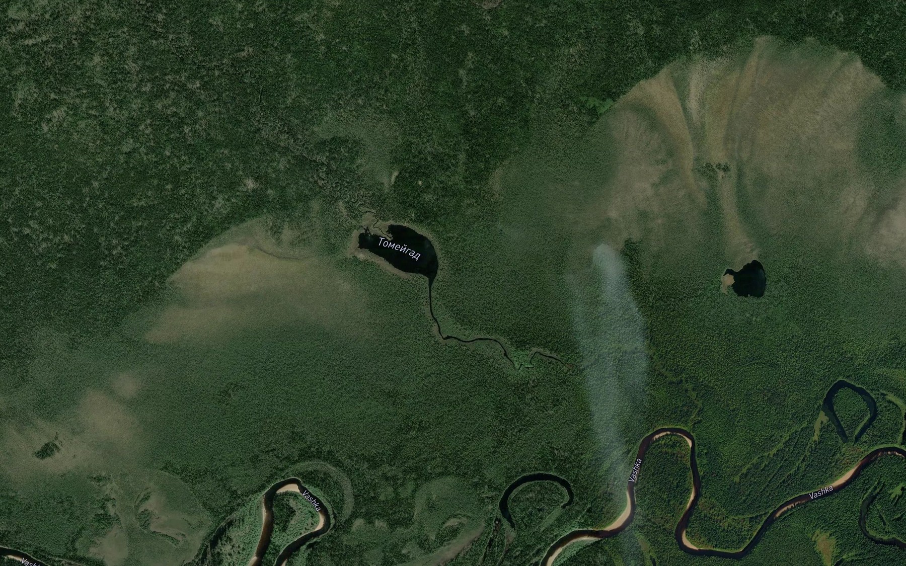 Satellite map of the Ozero Tomeyvad