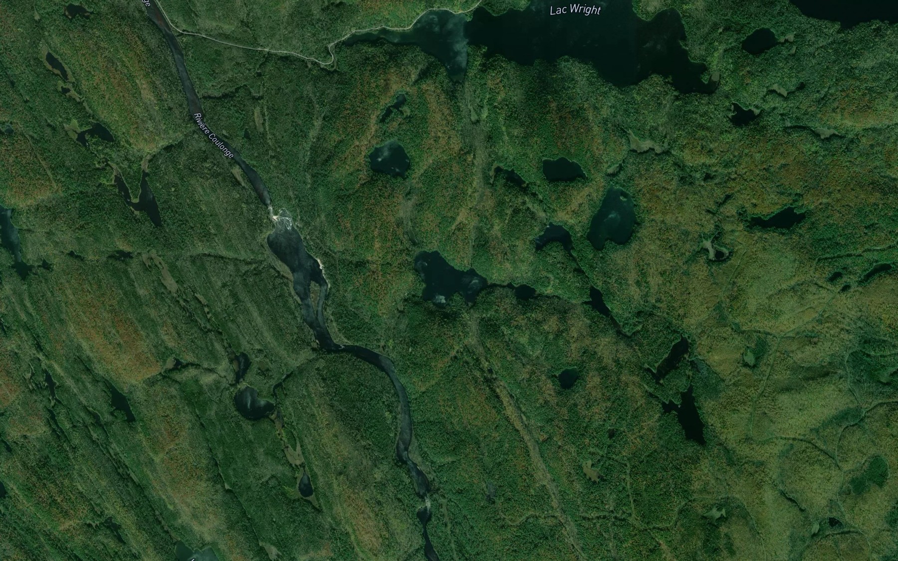 Satellite map of the Lac Senecal
