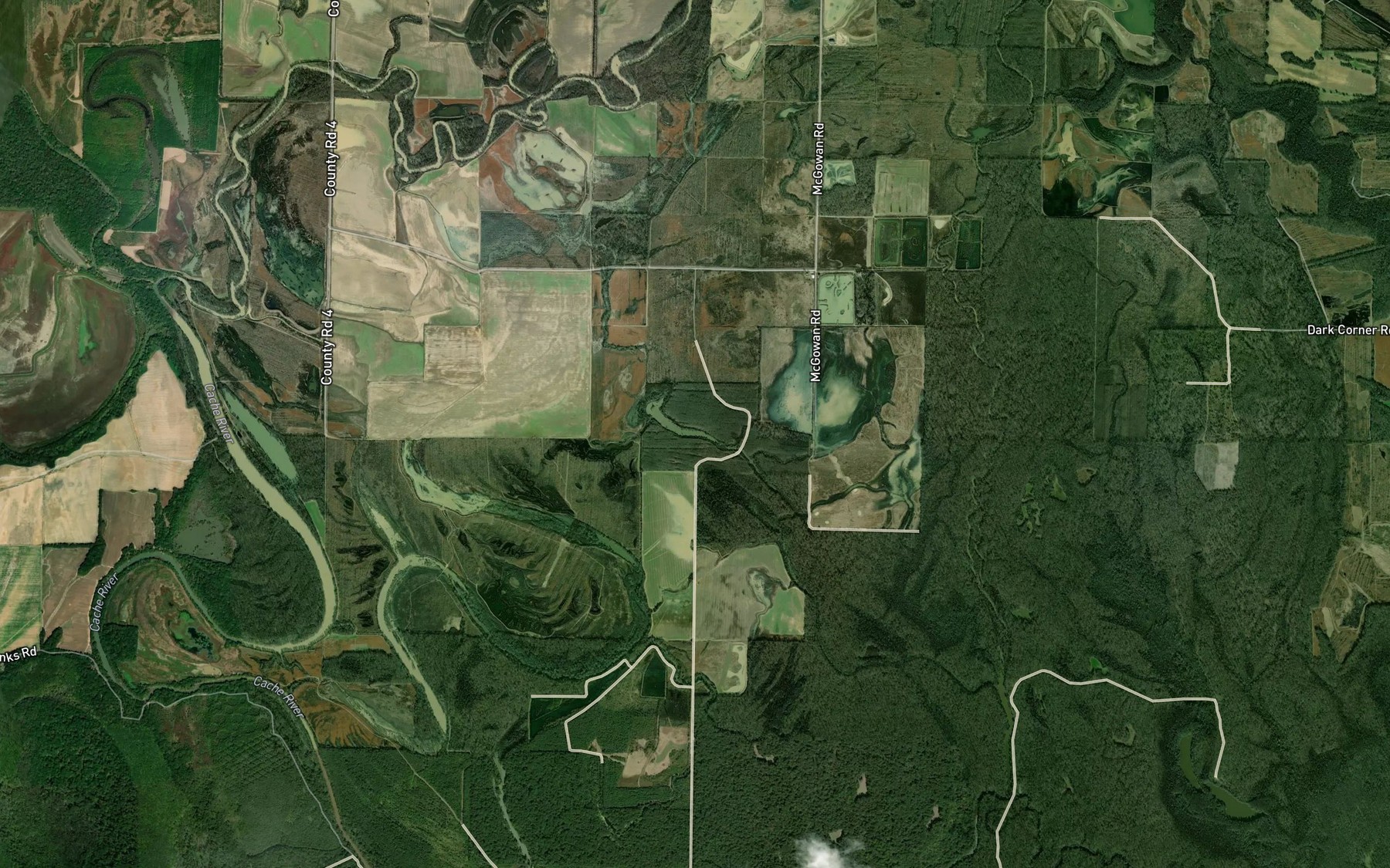 Satellite map of the Long Lake