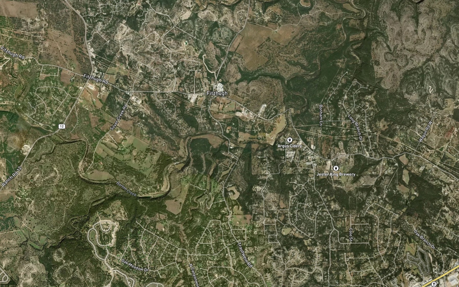 Satellite map of the Roy Branch