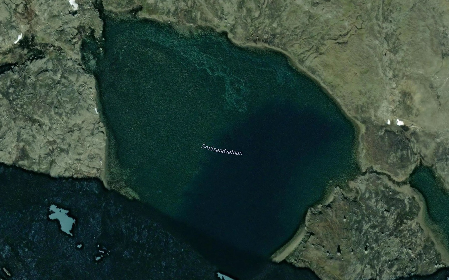 Satellite map of the Smasandvatnan