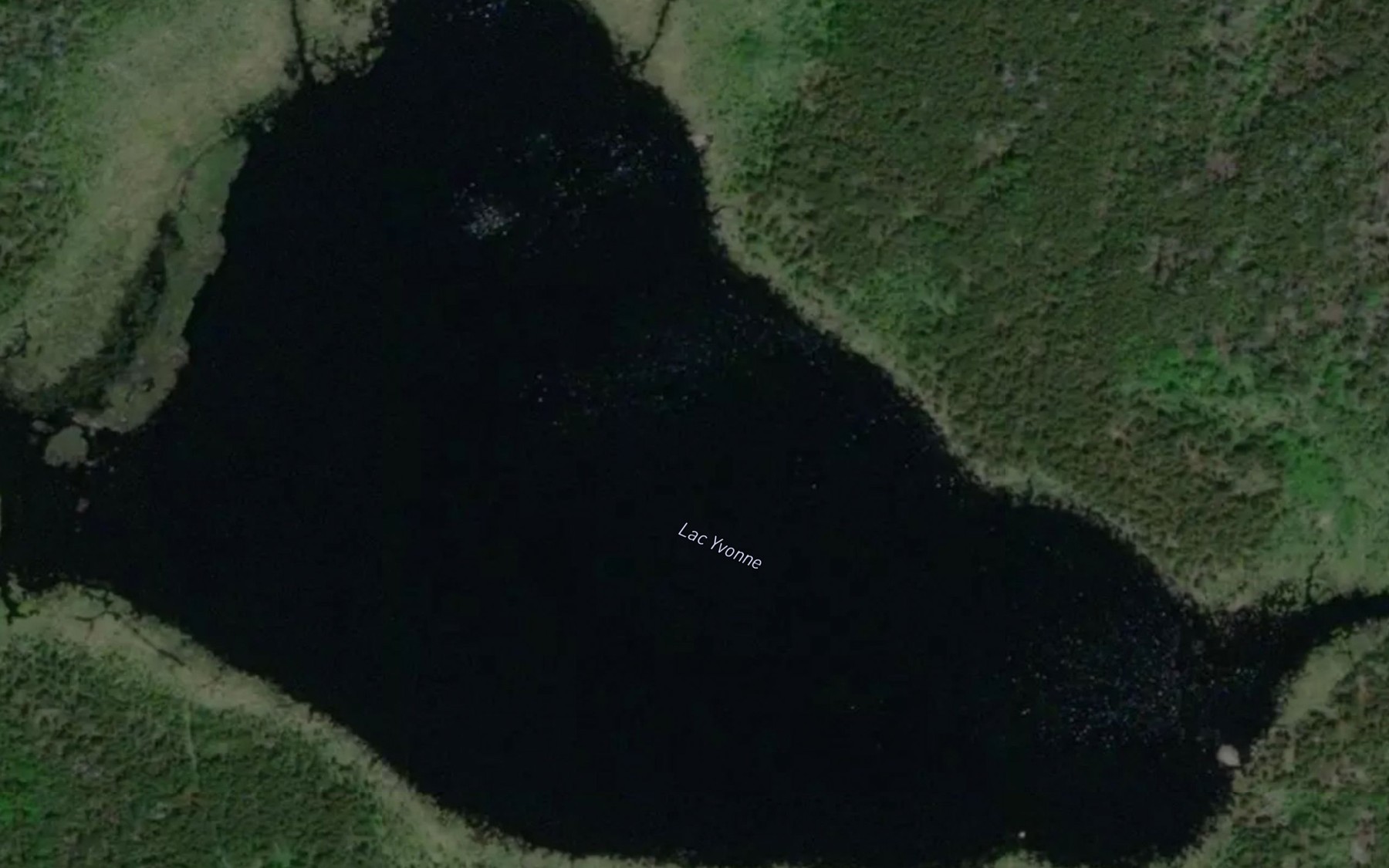 Satellite map of the Lac Yvonne