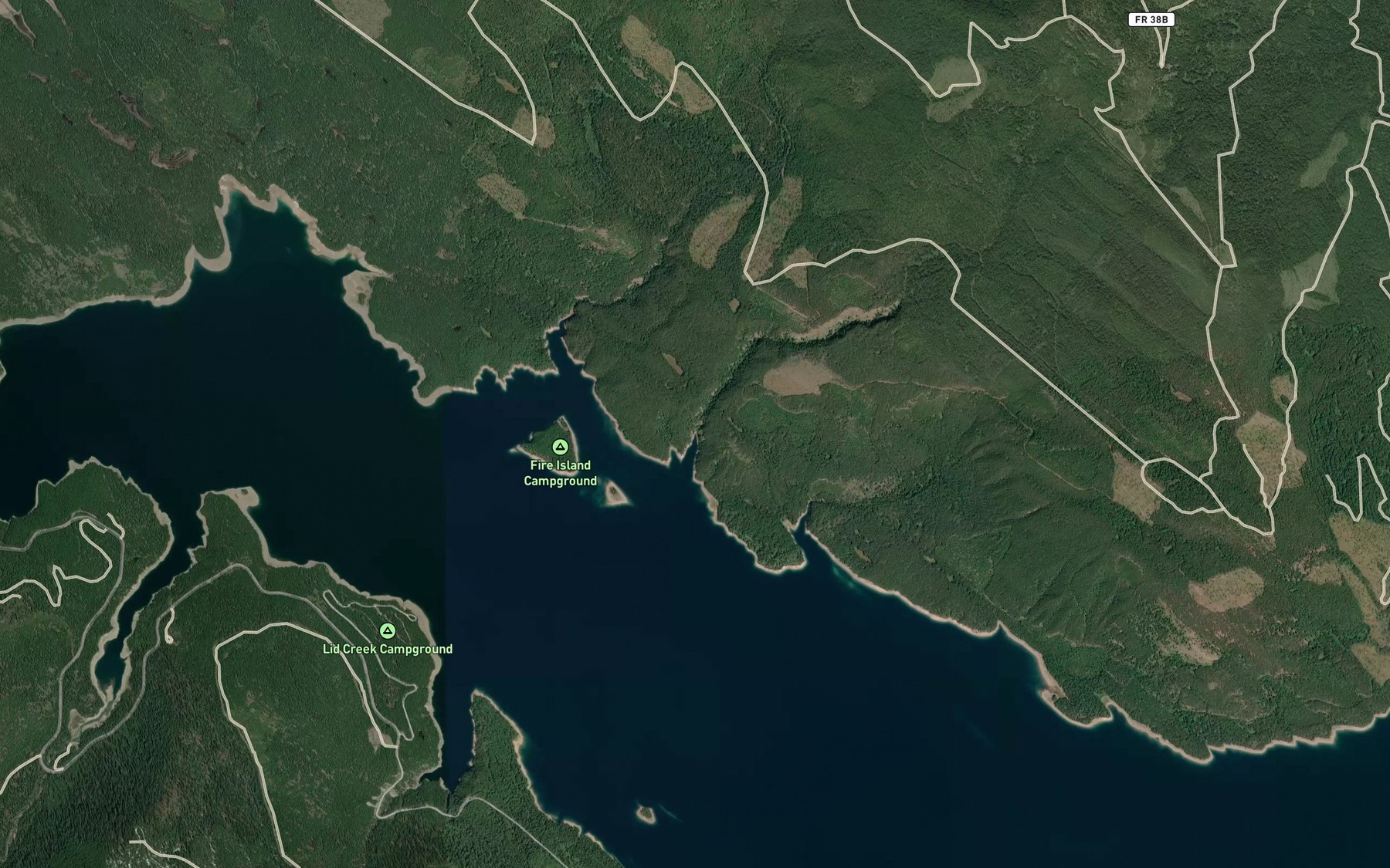 Satellite map of the Spring Meadow Creek