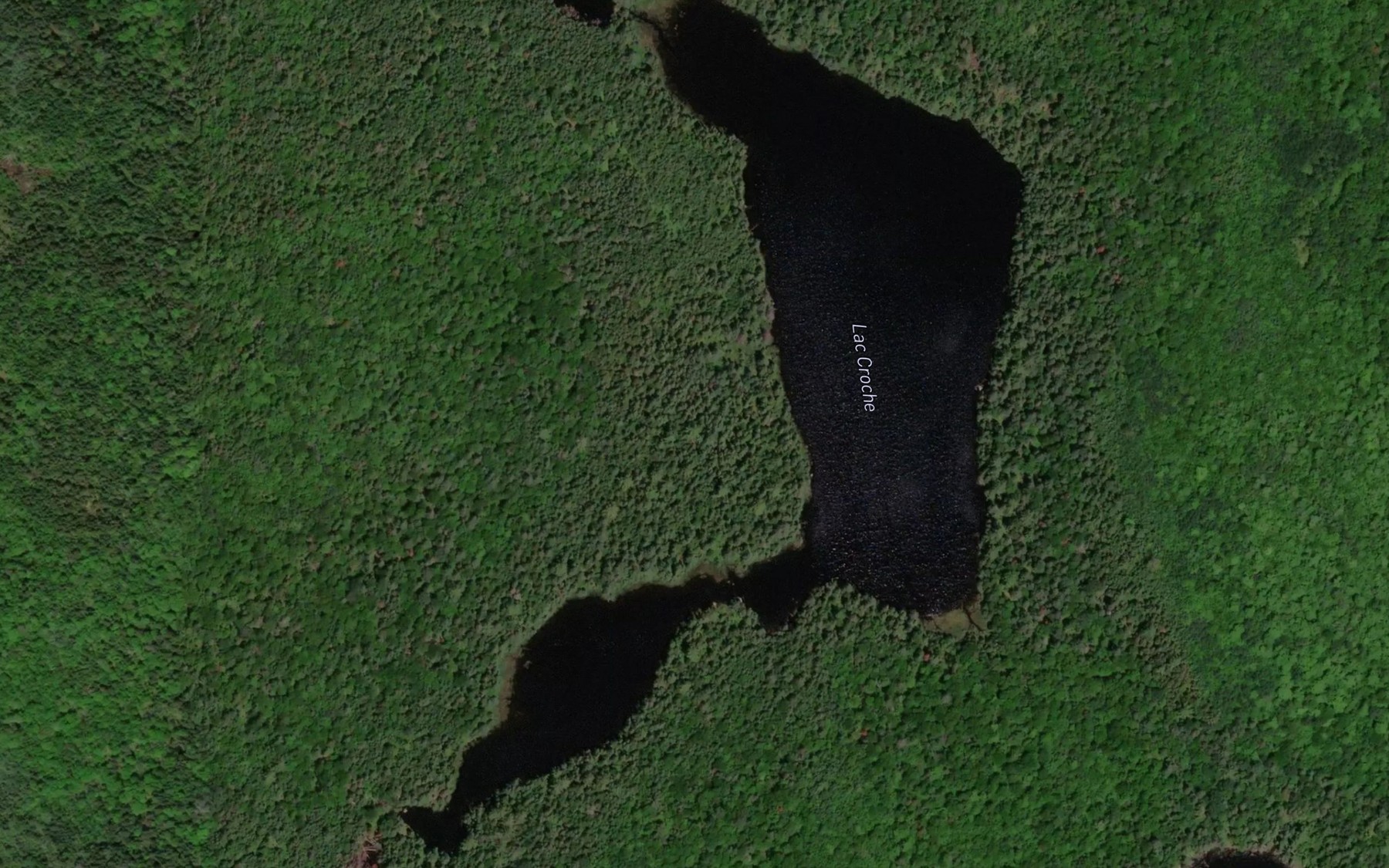 Satellite map of the Lac Croche