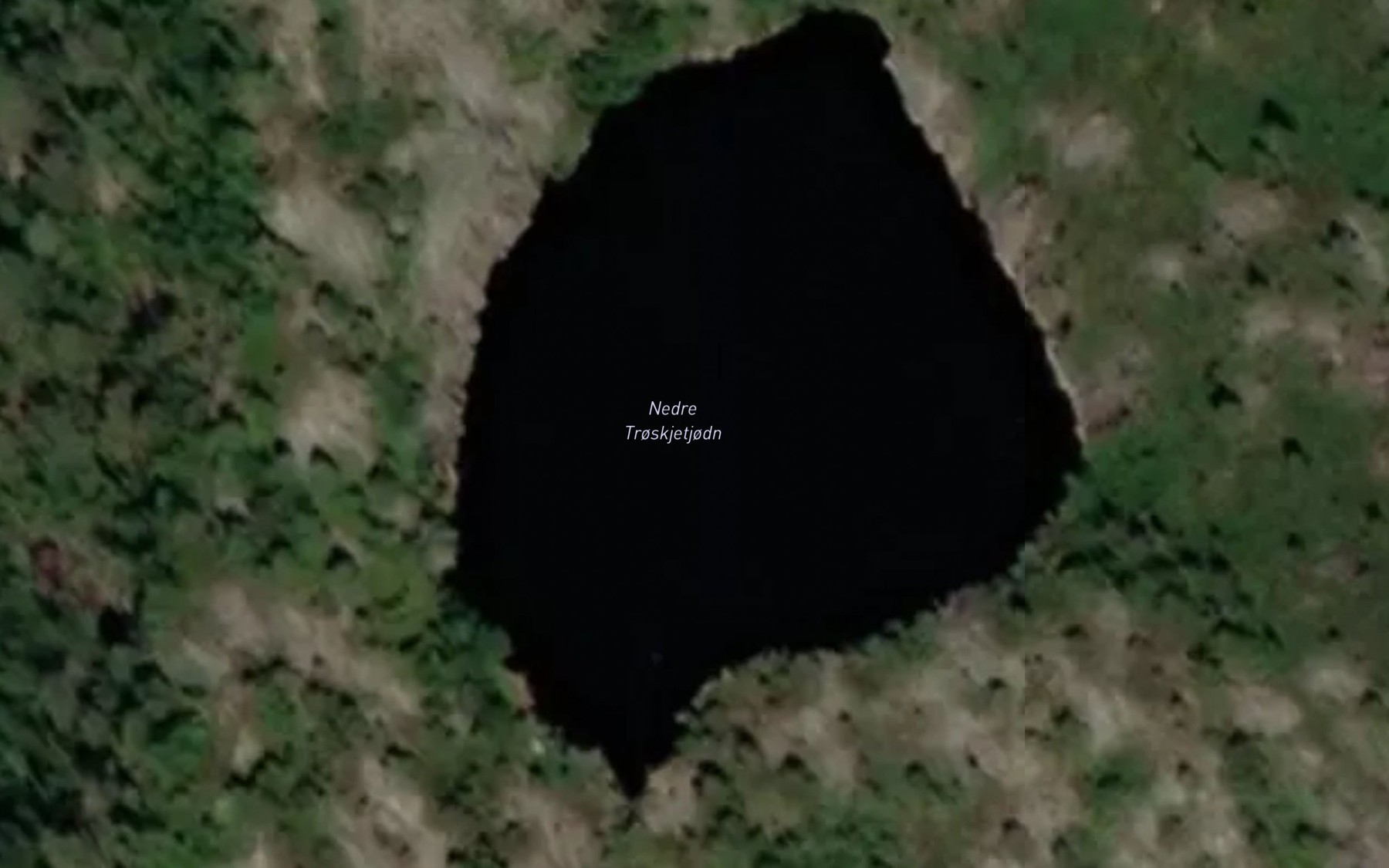 Satellite map of the Nedre Troskjetjodn