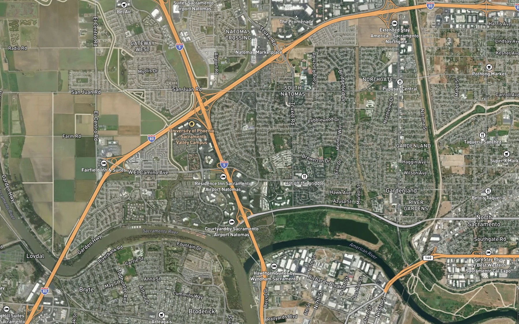 Satellite map of the First Bannon Slough