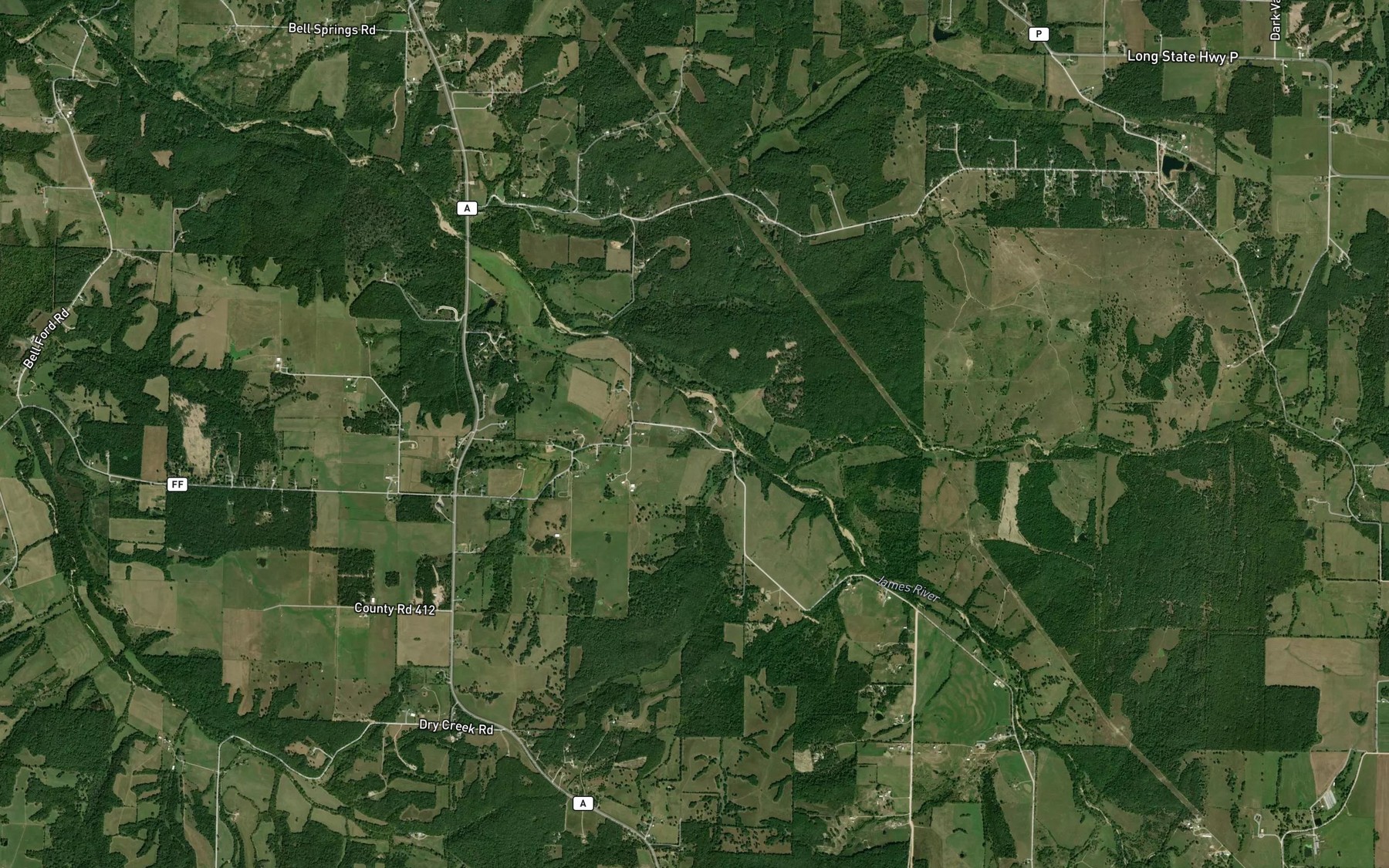 Satellite map of the McElwain Spring