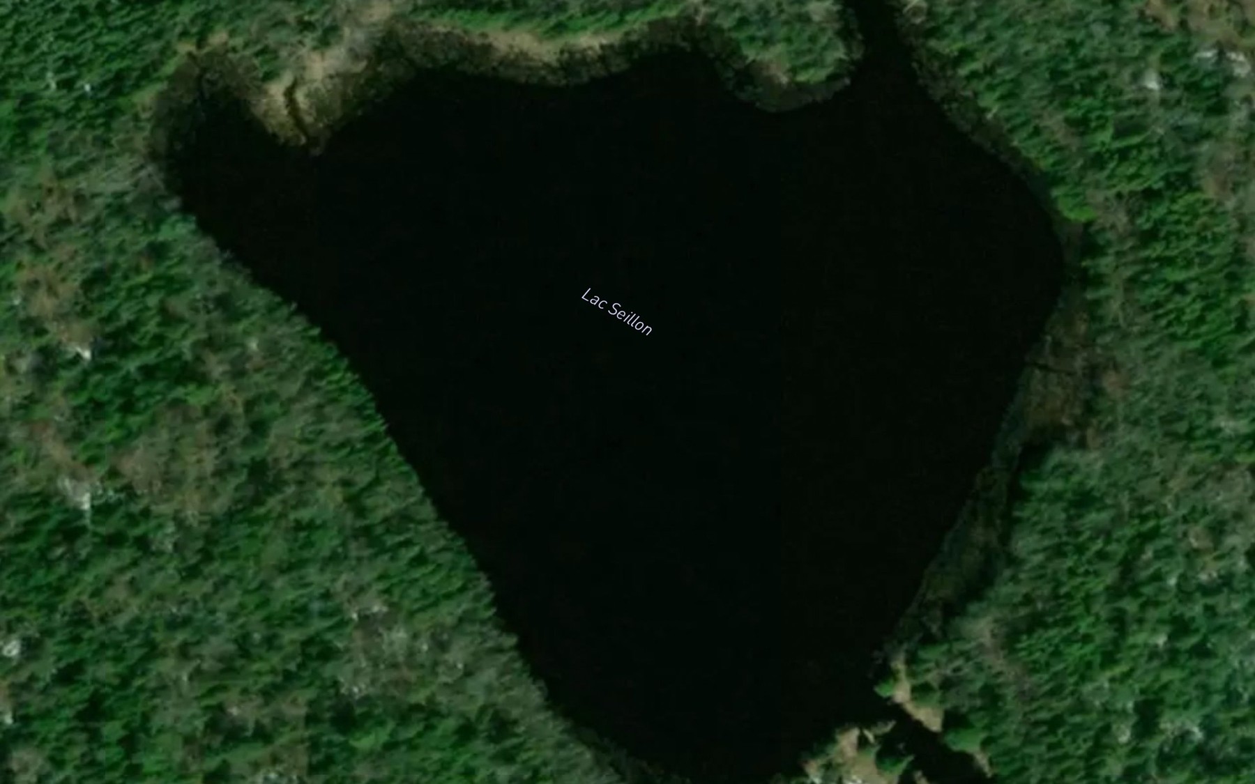 Satellite map of the Lac Seillon