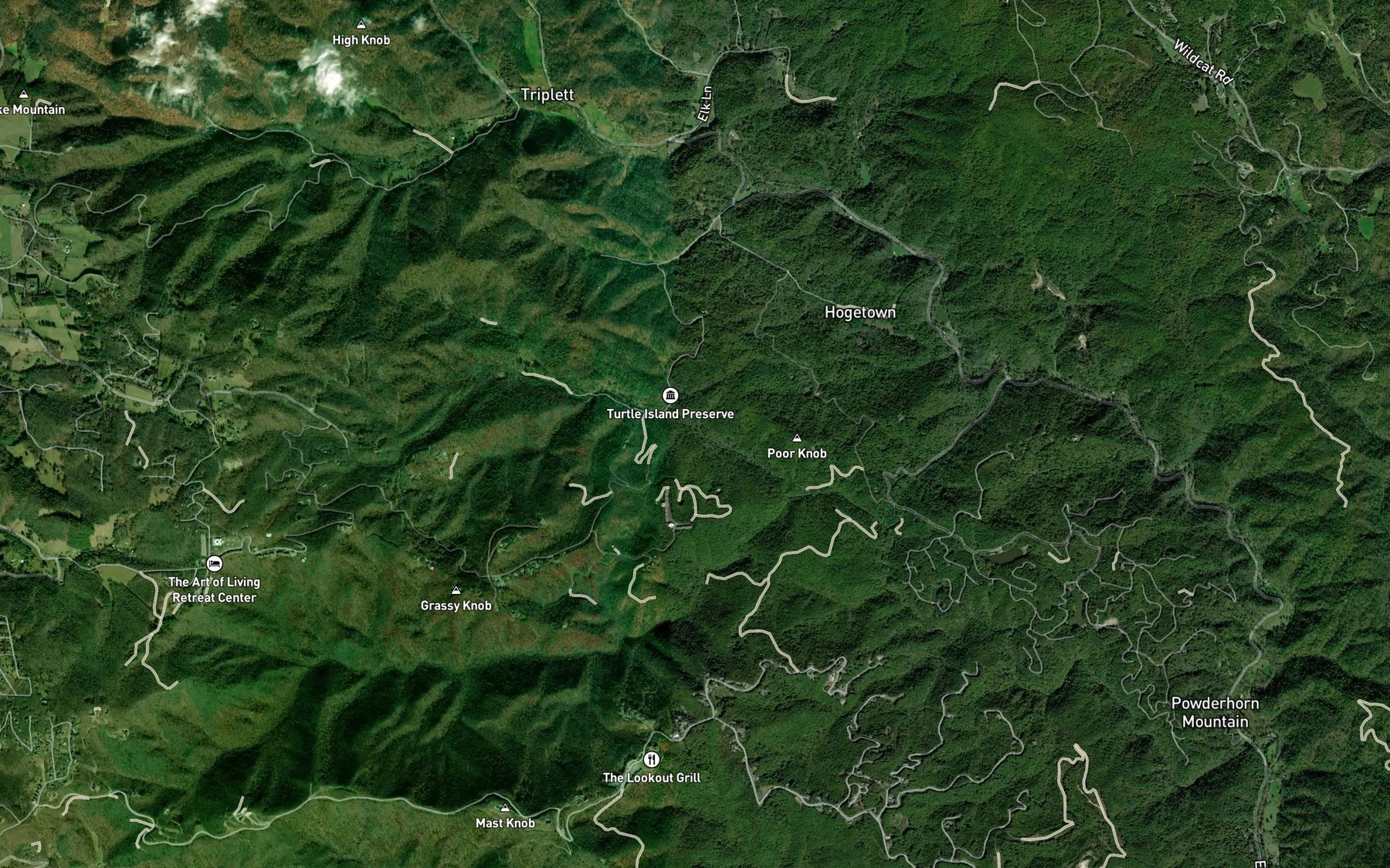 Satellite map of the Carroll Branch
