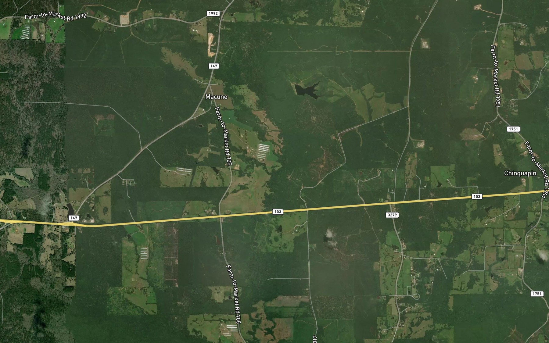 Satellite map of the Baptist Branch