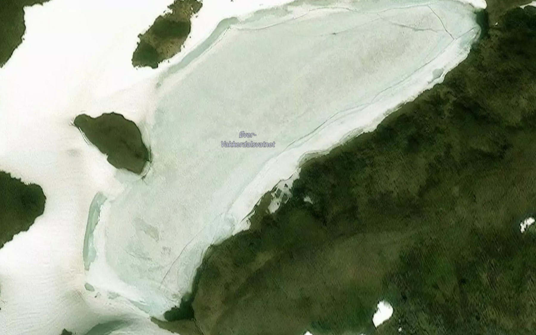 Satellite map of the Over-Vakkerdalsvatnet