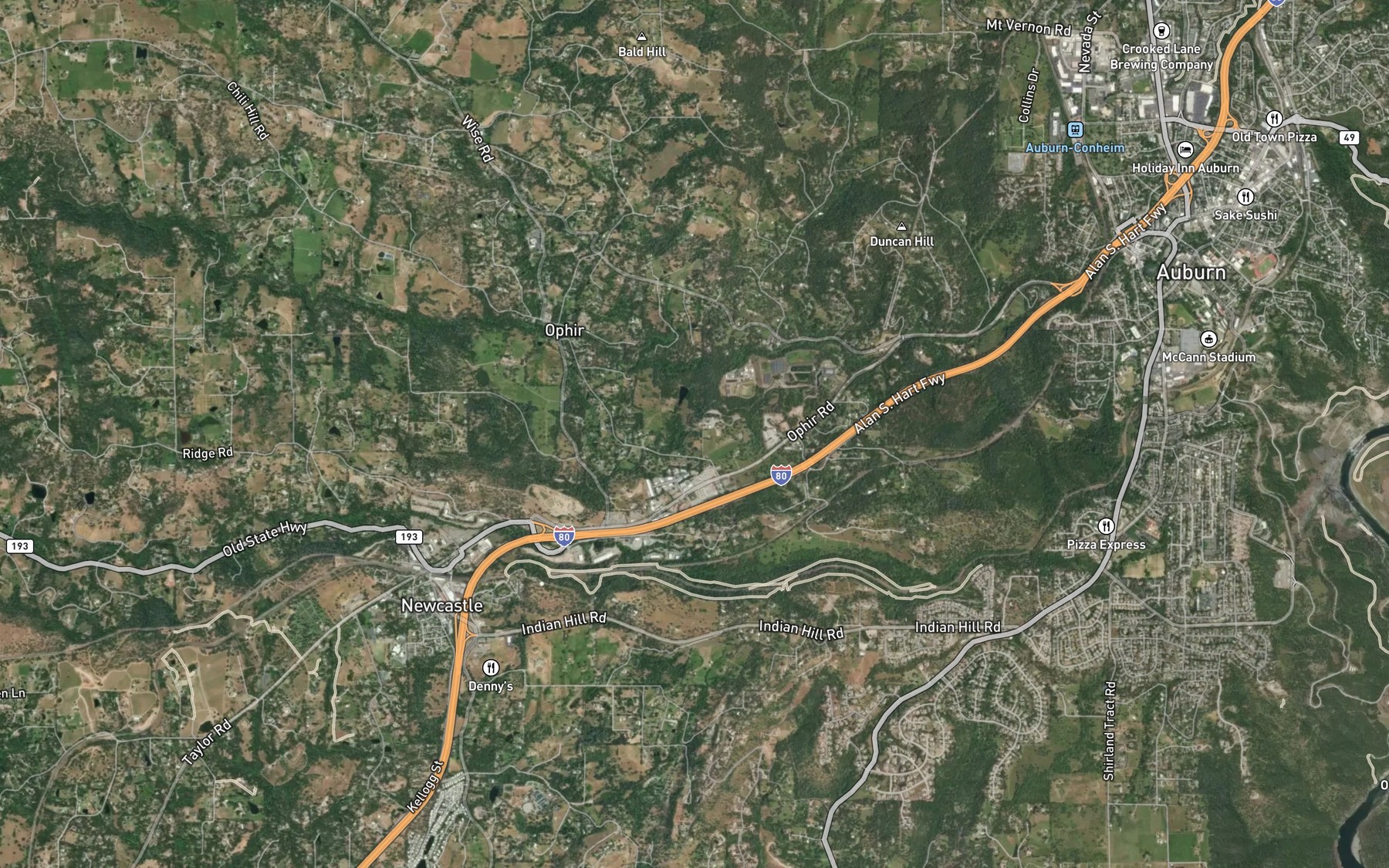 Satellite map of the South Canal