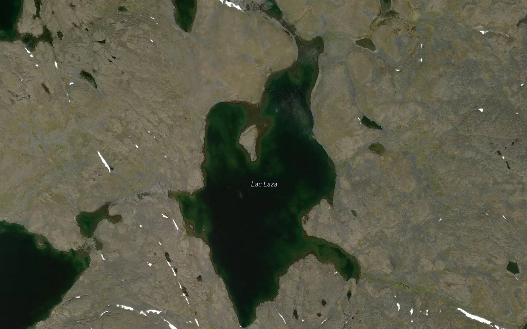 Satellite map of the Lac Laza