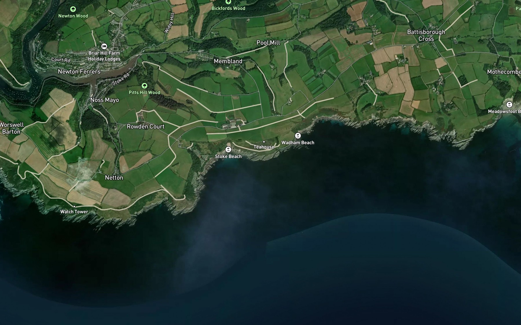 Satellite map of the Long Cove
