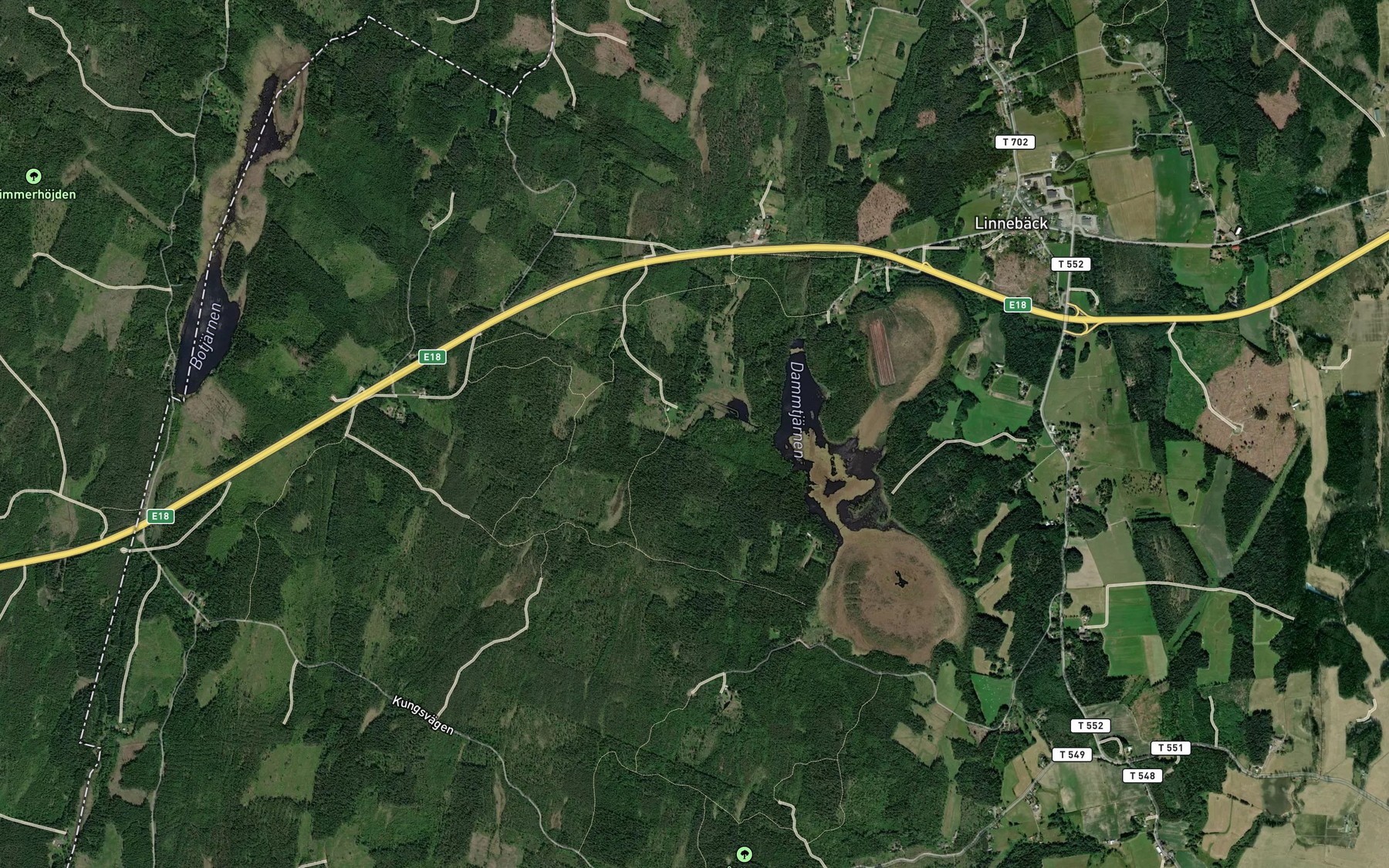 Satellite map of the Dammen