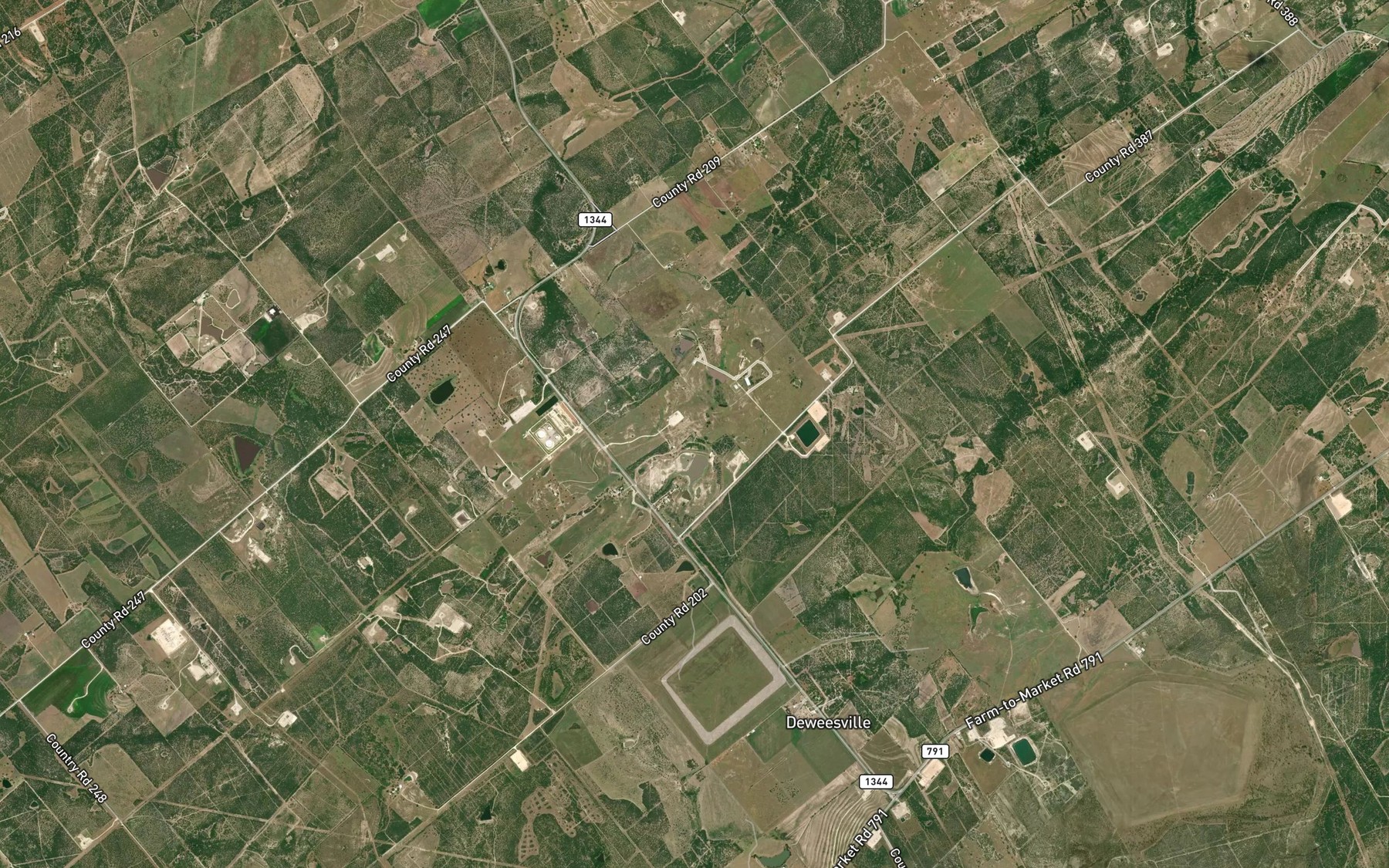 Satellite map of the Tessman Lake