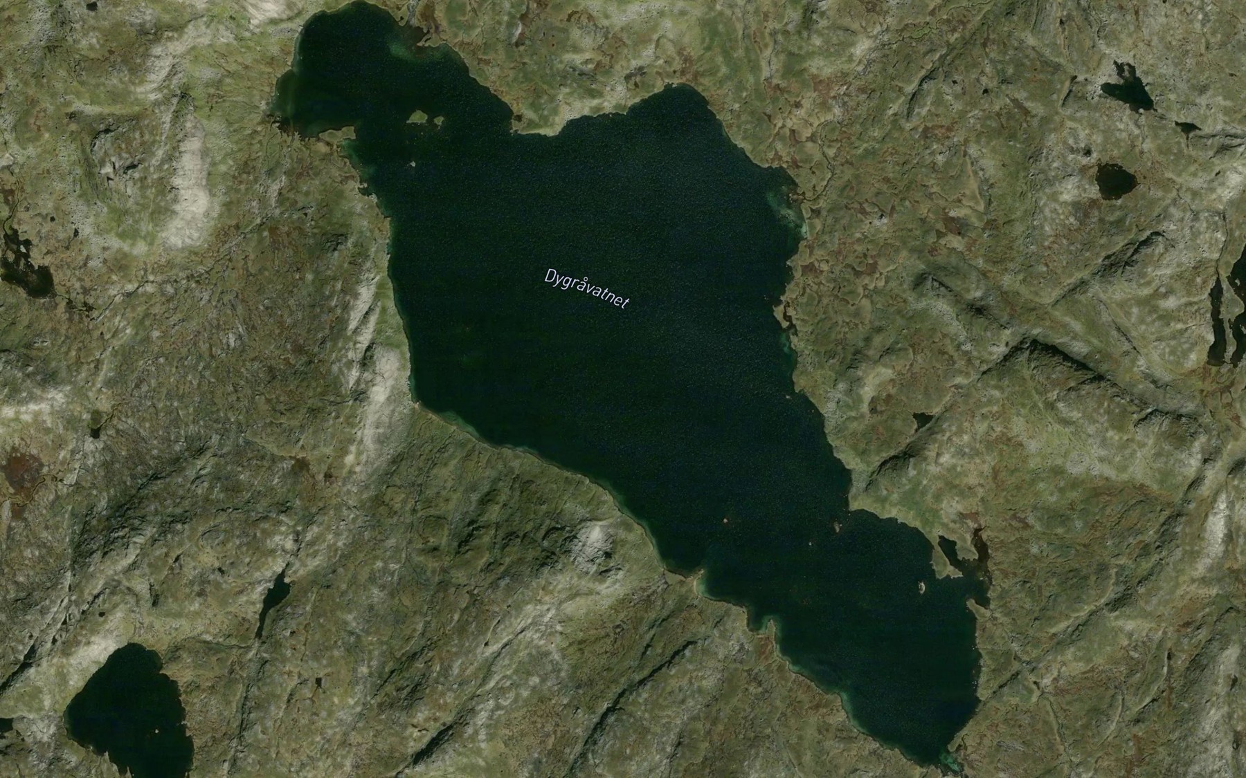 Satellite map of the Dyrgrovvatnet