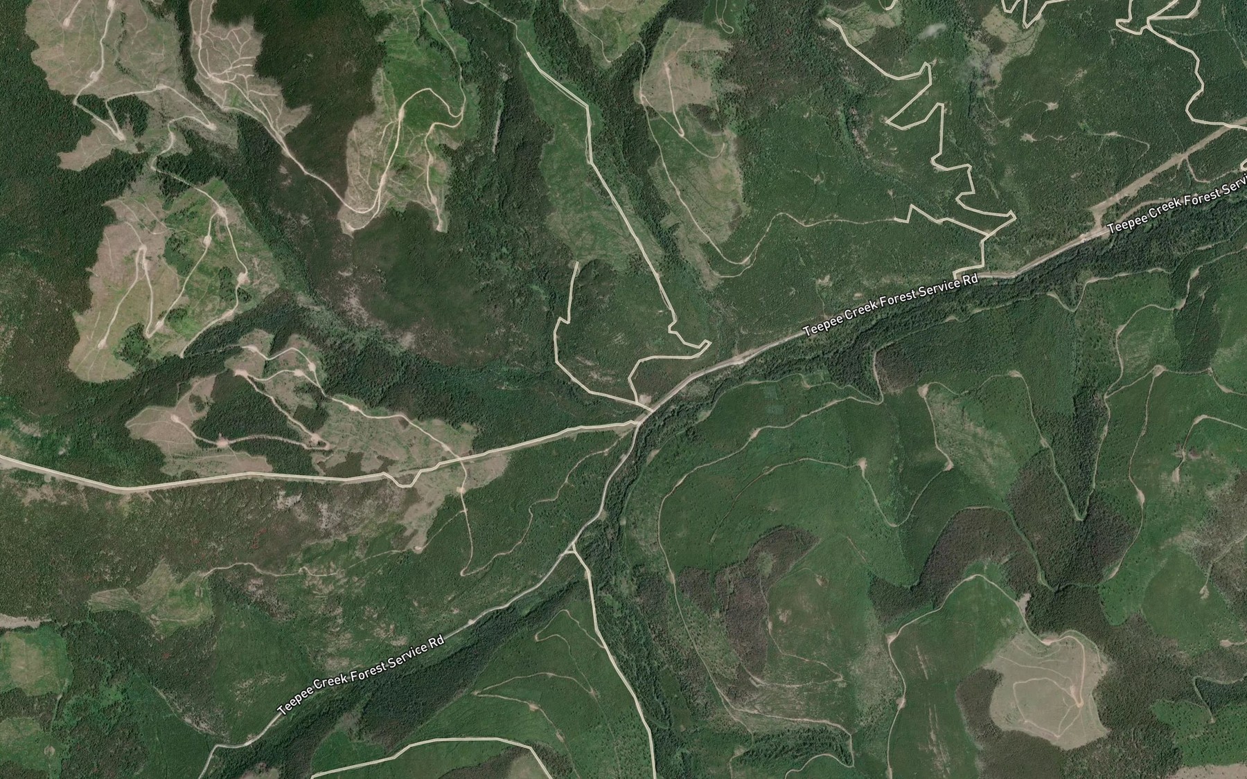 Satellite map of the Oke Creek