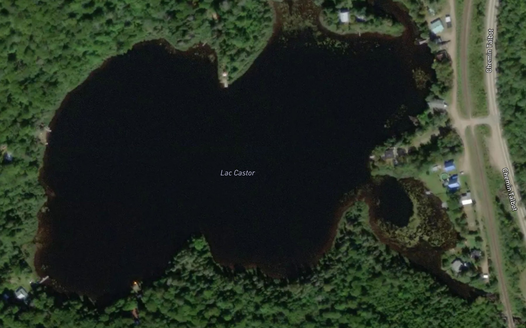 Satellite map of the Lac Castor