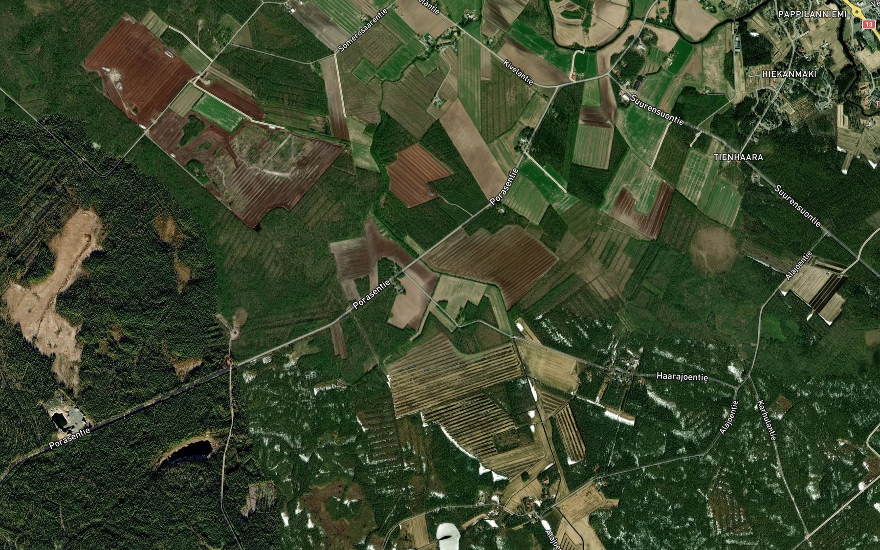 Satellite map of the Savilamminpuro