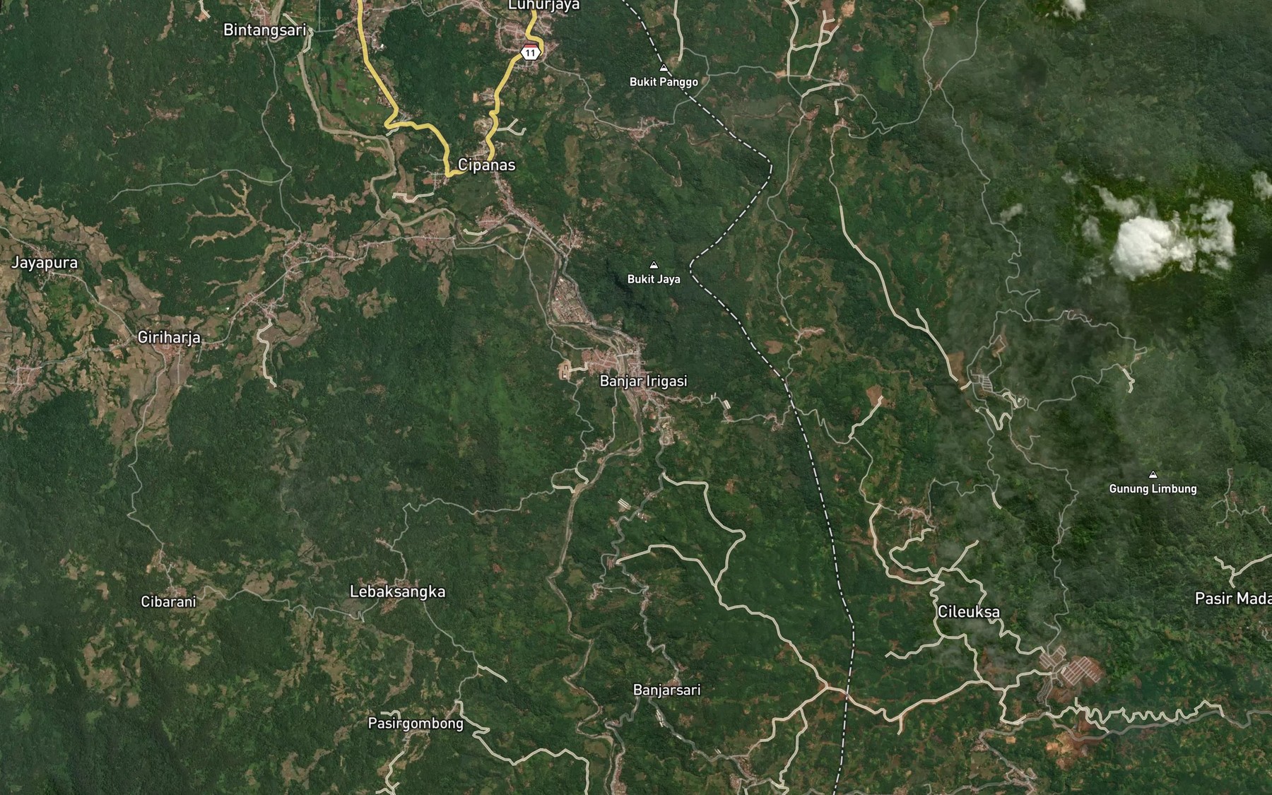 Satellite map of the Ci Langke