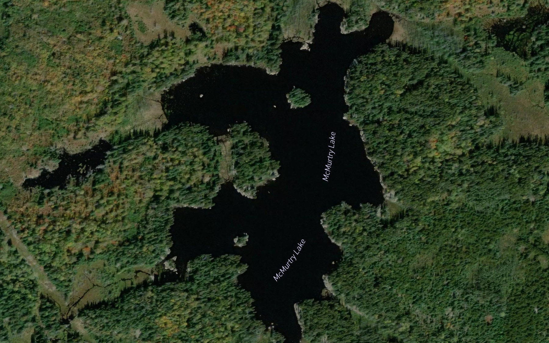 Satellite map of the McMurtry Lake