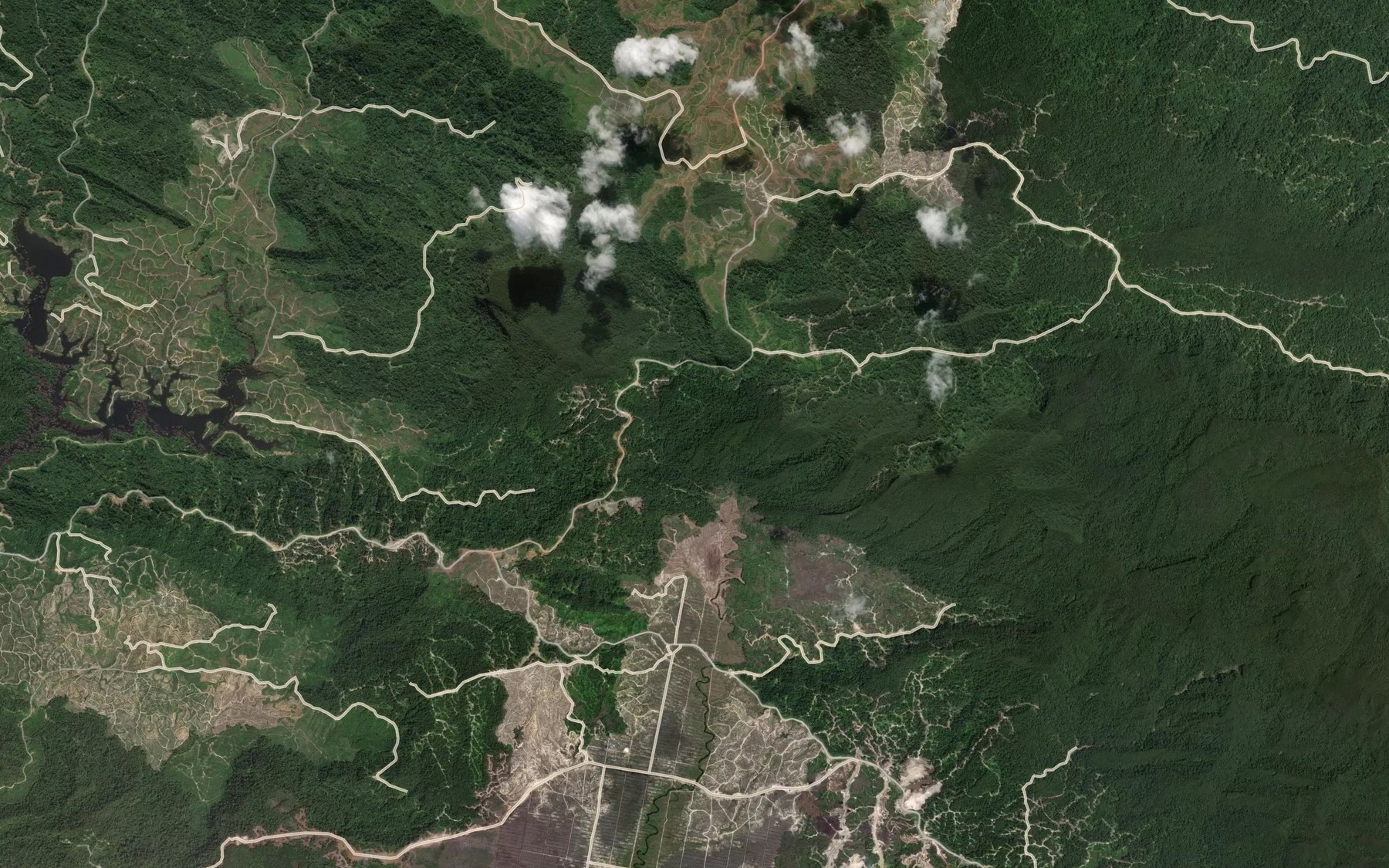 Satellite map of the Sungai Busing