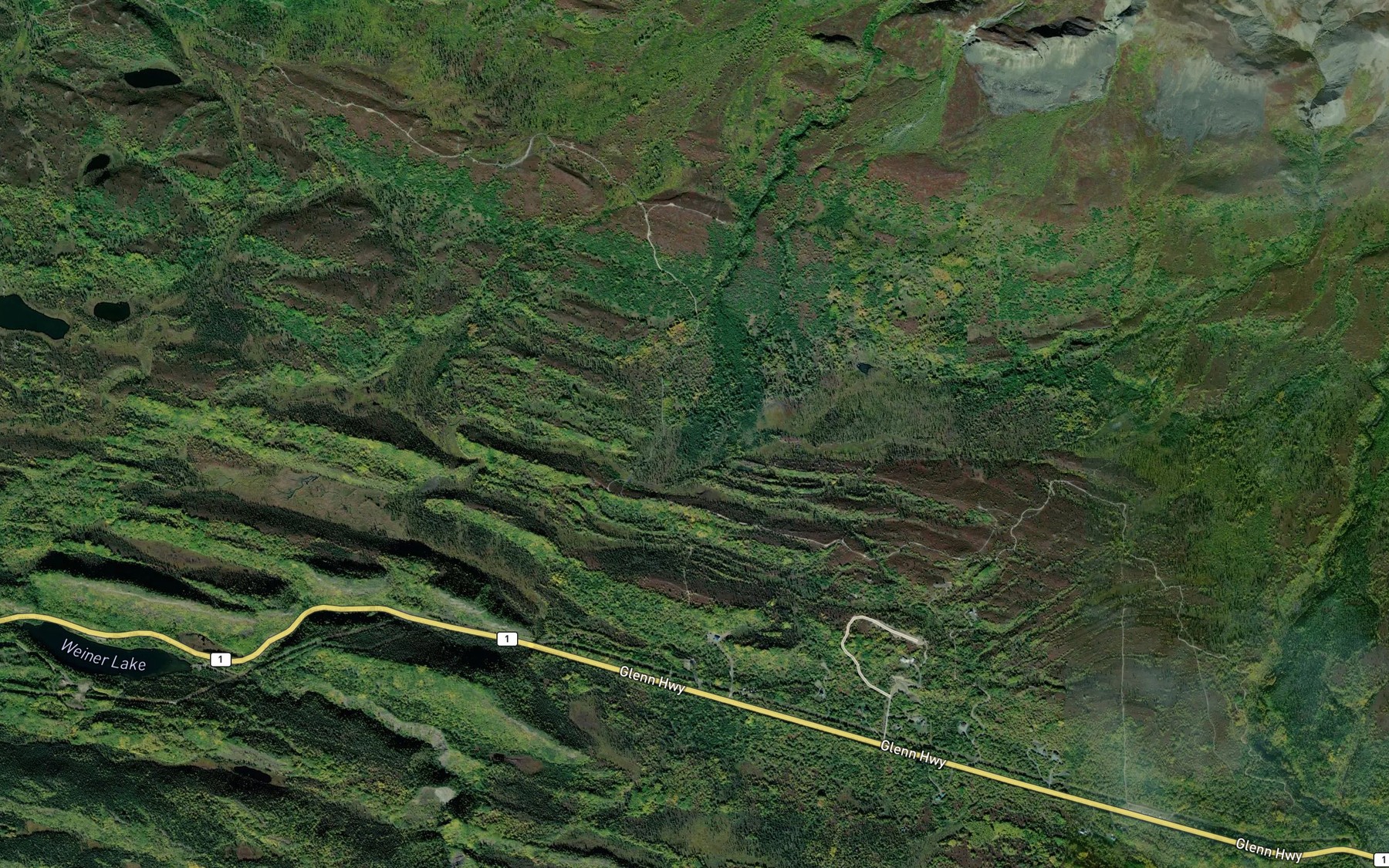 Satellite map of the Mudflow Creek