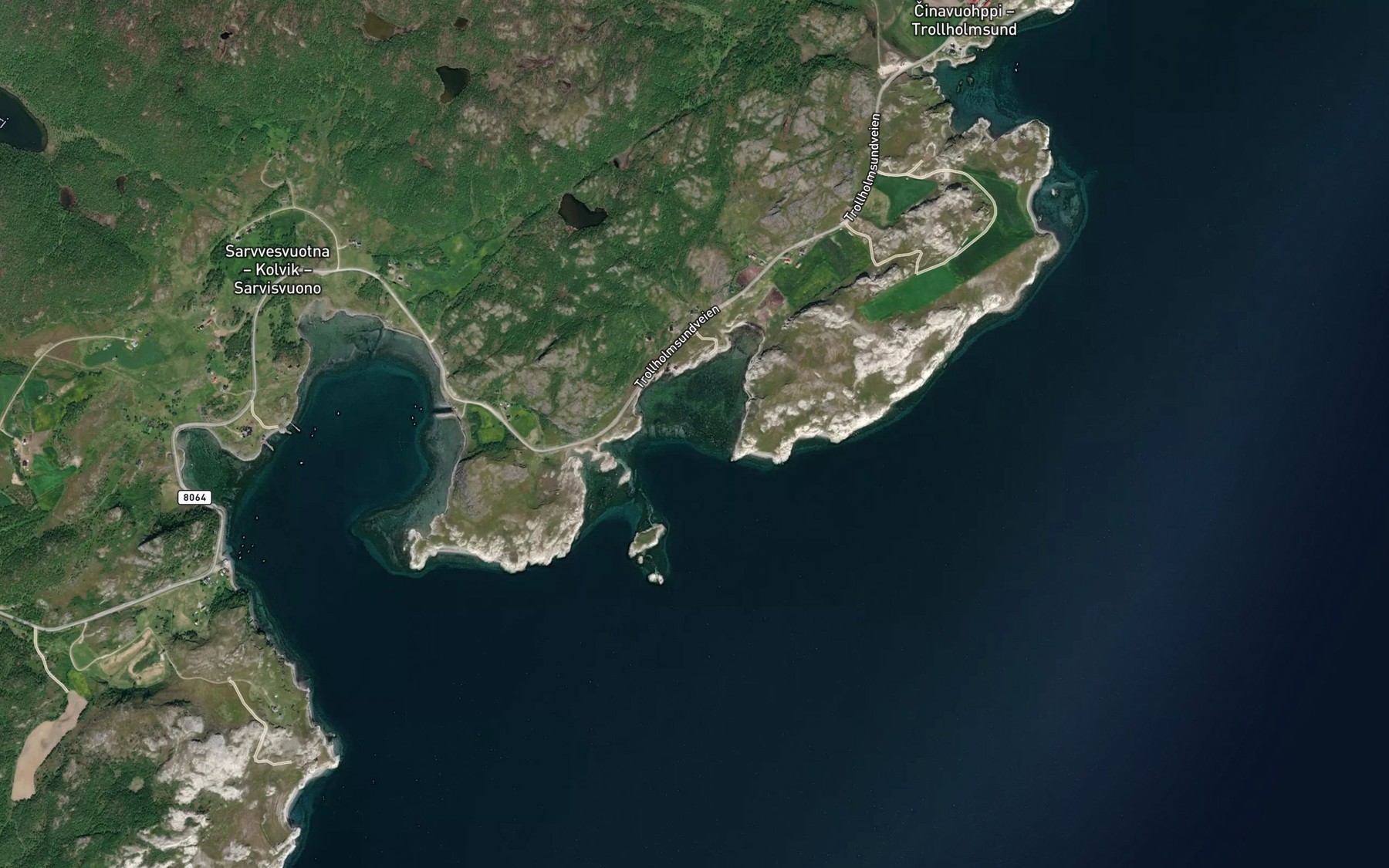 Satellite map of the Storbukta