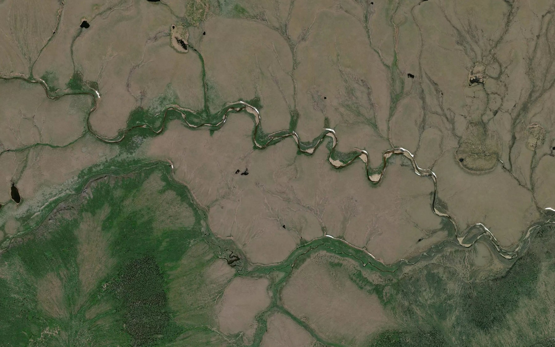 Satellite map of the Dawson Creek