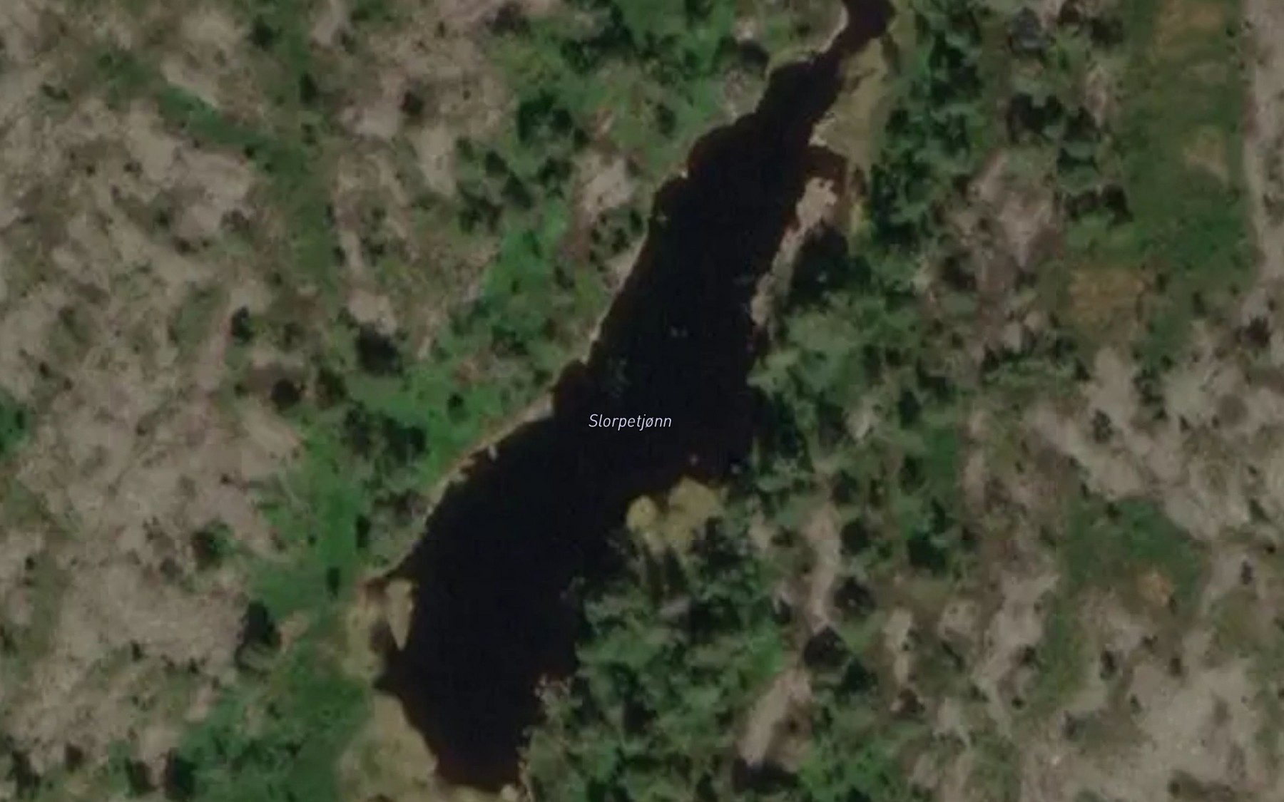 Satellite map of the Slorpetjonn