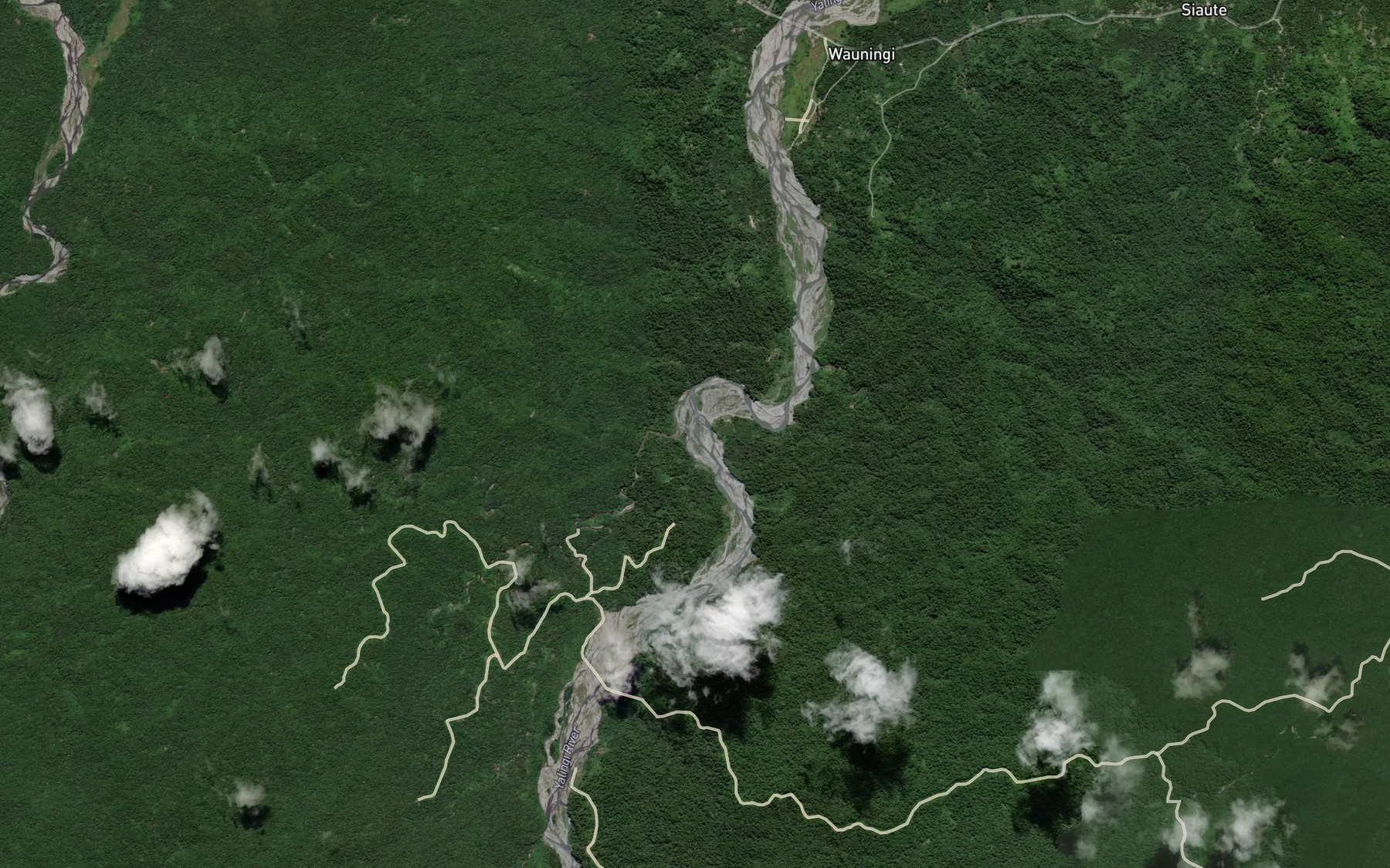 Satellite map of the Mengo Creek