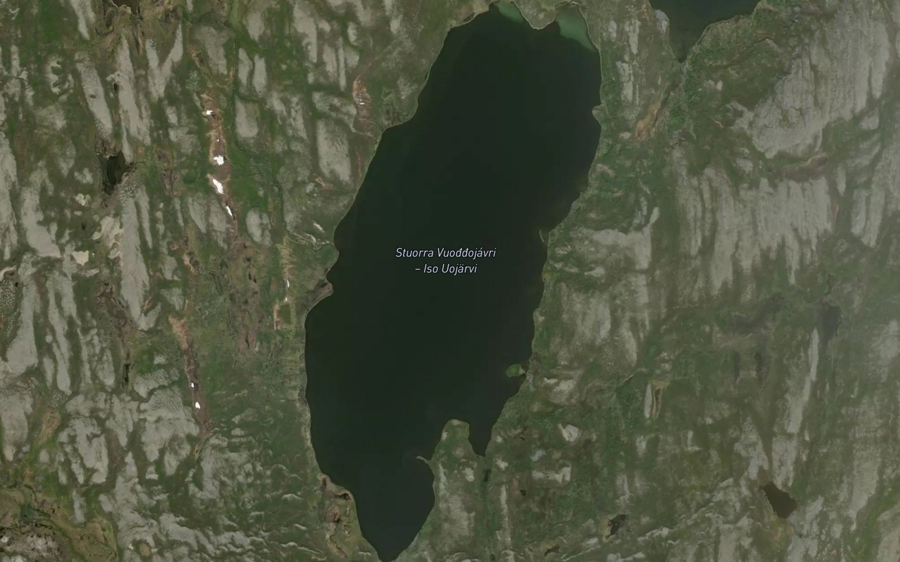 Satellite map of the Vuoggujavri,stuorra