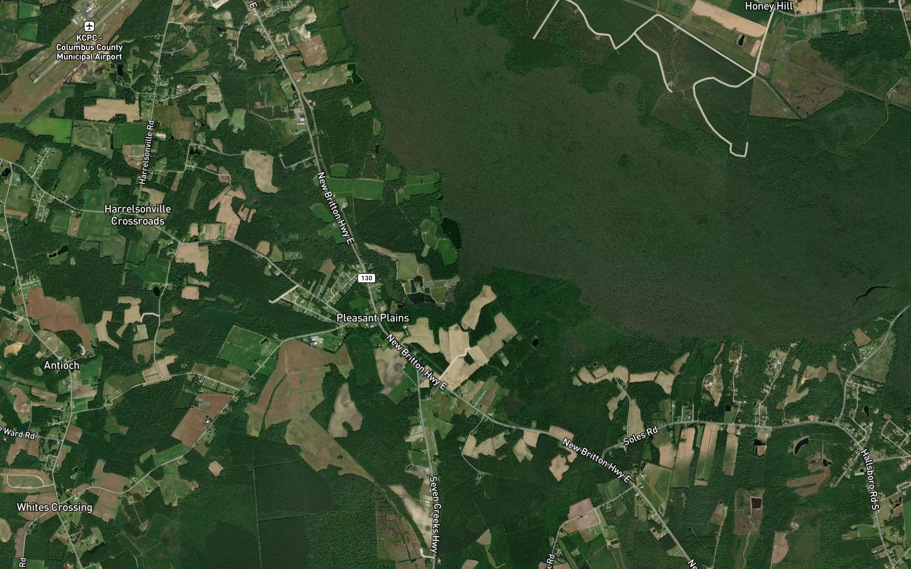 Satellite map of the Mill Branch