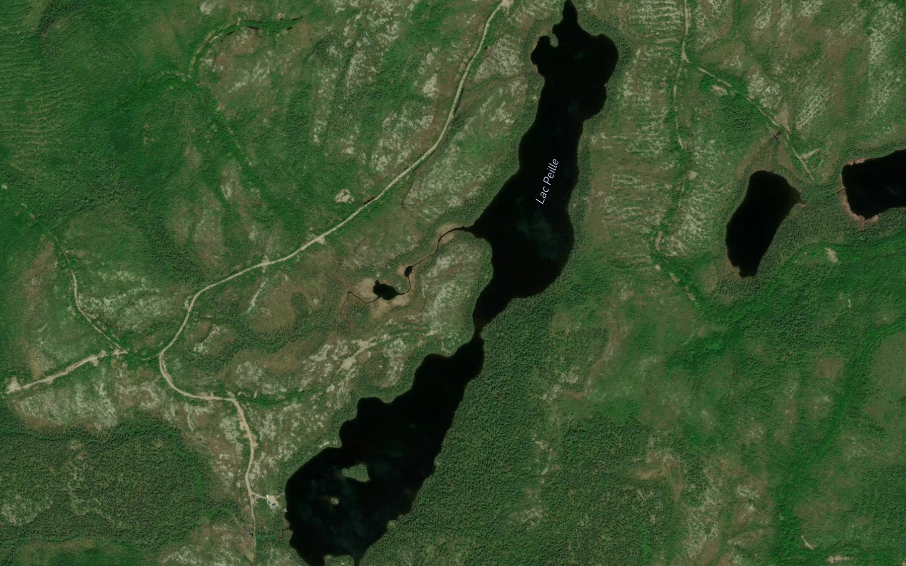 Satellite map of the Lac Peille