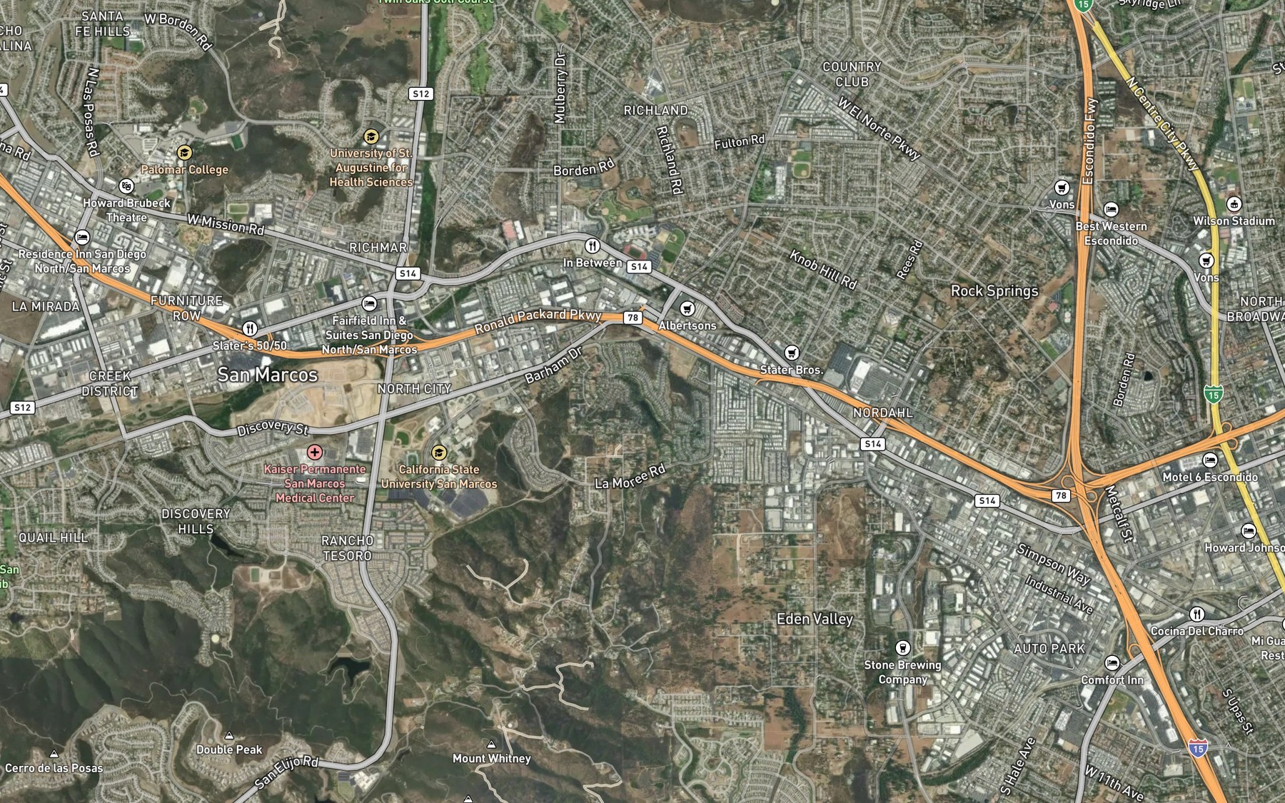 Satellite map of the Jacks Lake