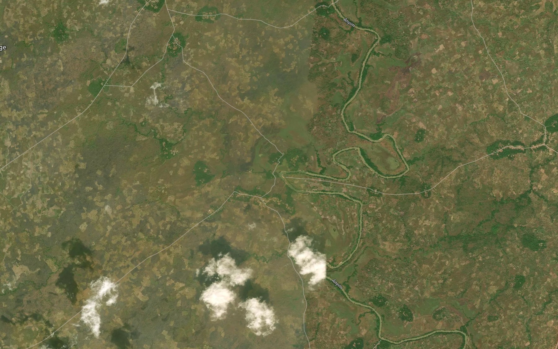 Satellite map of the River Waleche