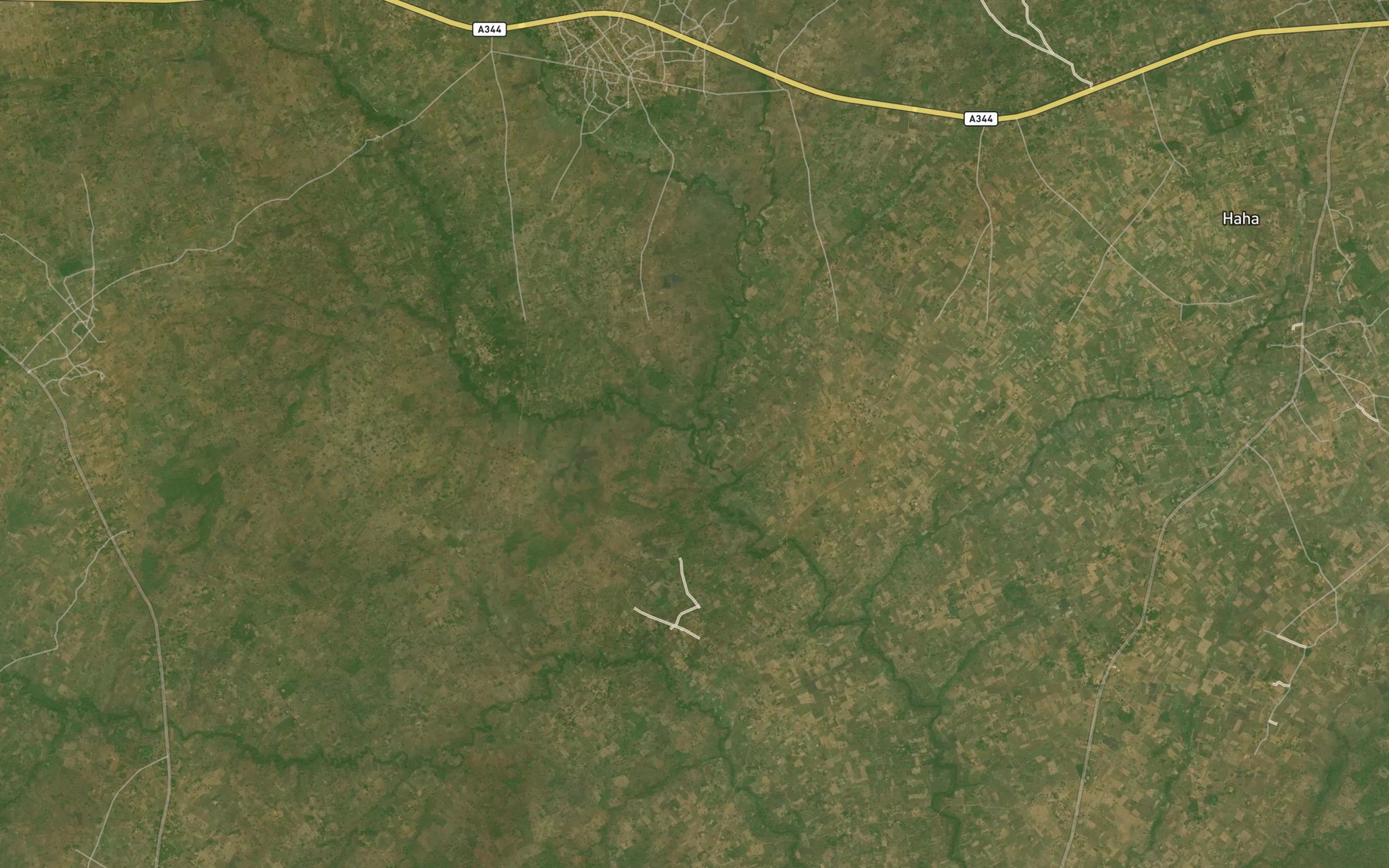 Satellite map of the River Uekende